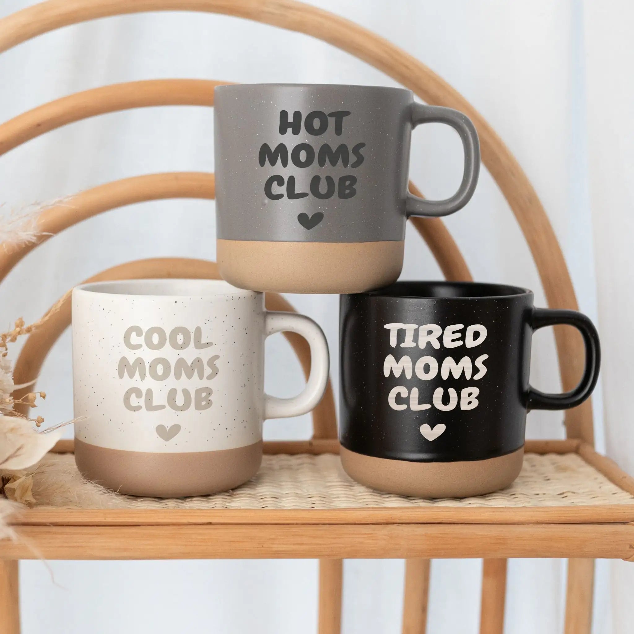 Keramikbecher Steingut - Moms Club Tasse -  wunderwunsch