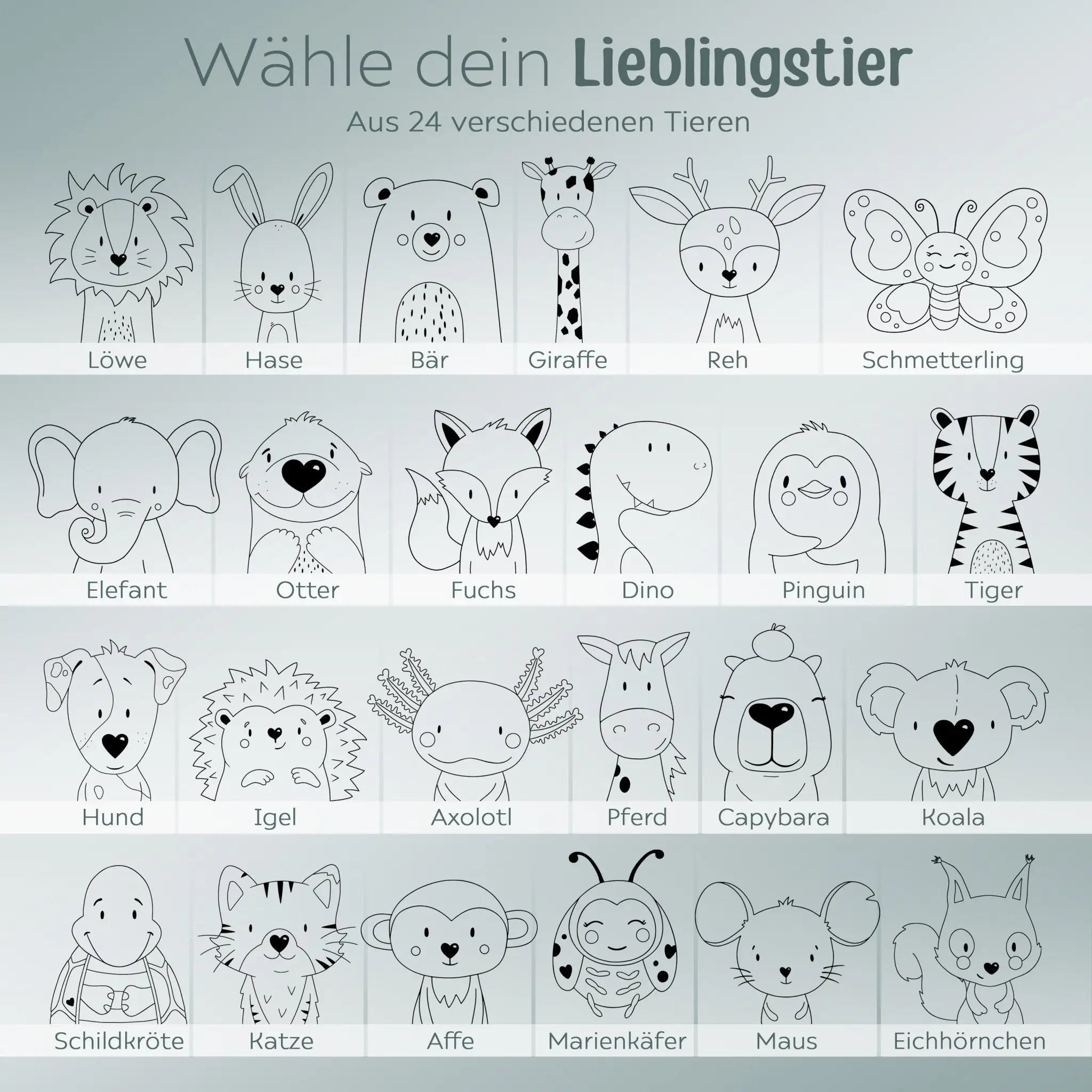 Kinder Trinkflasche Edelstahl personalisiert - Tier Gravur Trinkflaschen -  wunderwunsch