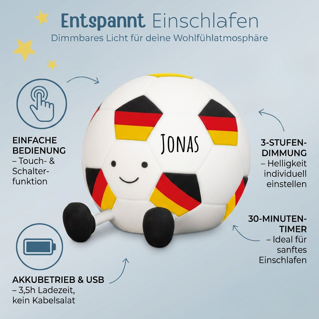 Nachtlicht Fußball personalisierbar