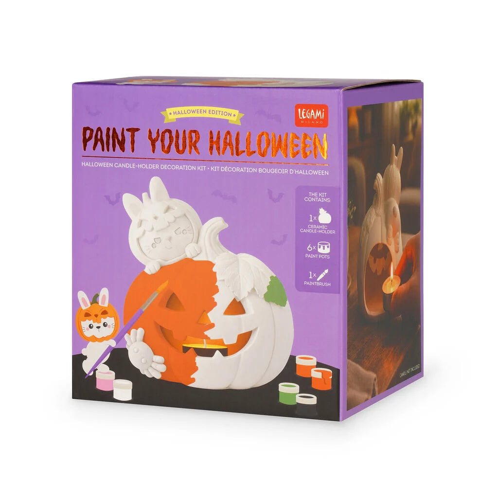 LEGAMI Halloween-Kerzenhalter-Deko-Set - Paint Your Halloween