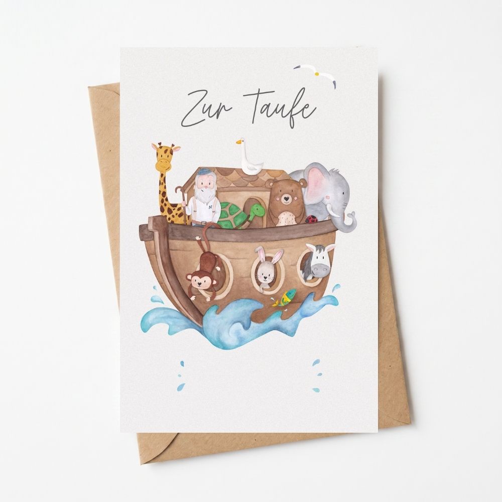 Postkarte "Arche Noah" zur Taufe