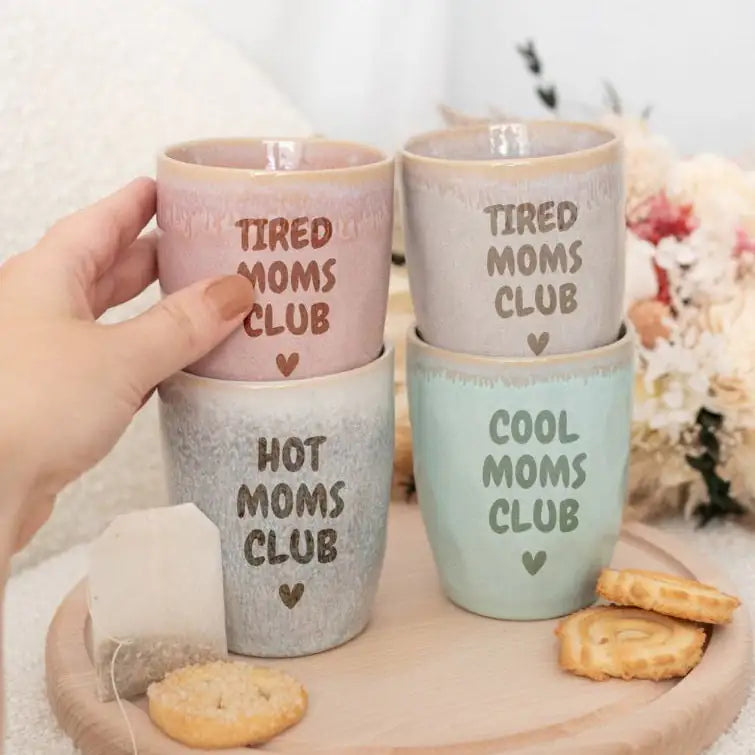 Steingut Becher - Moms Club Tasse -  wunderwunsch