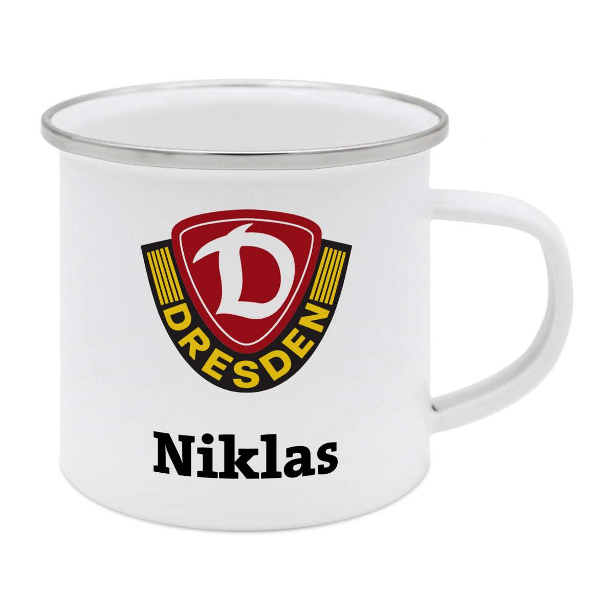 DYNAMO Emaille Tasse Wappen personalisiert