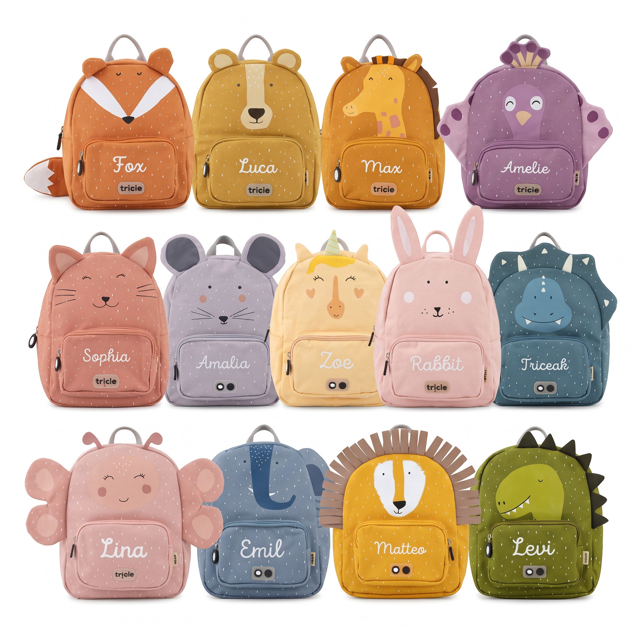 TRIXIE Kindergartenrucksack personalisiert - Tiere