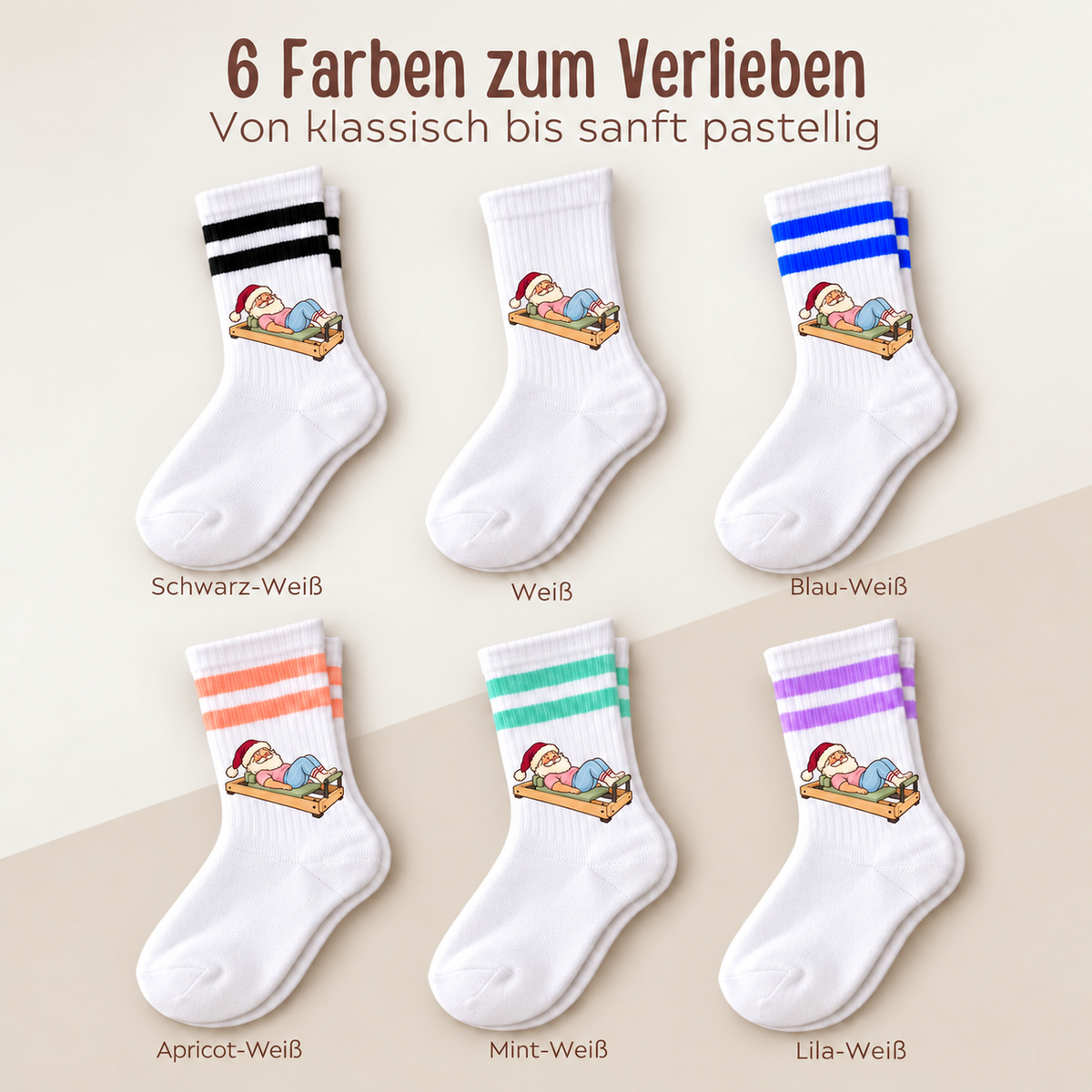 Tennissocken - Weihnachtsmann Pilates