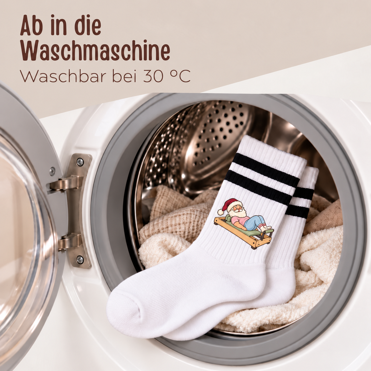 Tennissocken - Weihnachtsmann Pilates