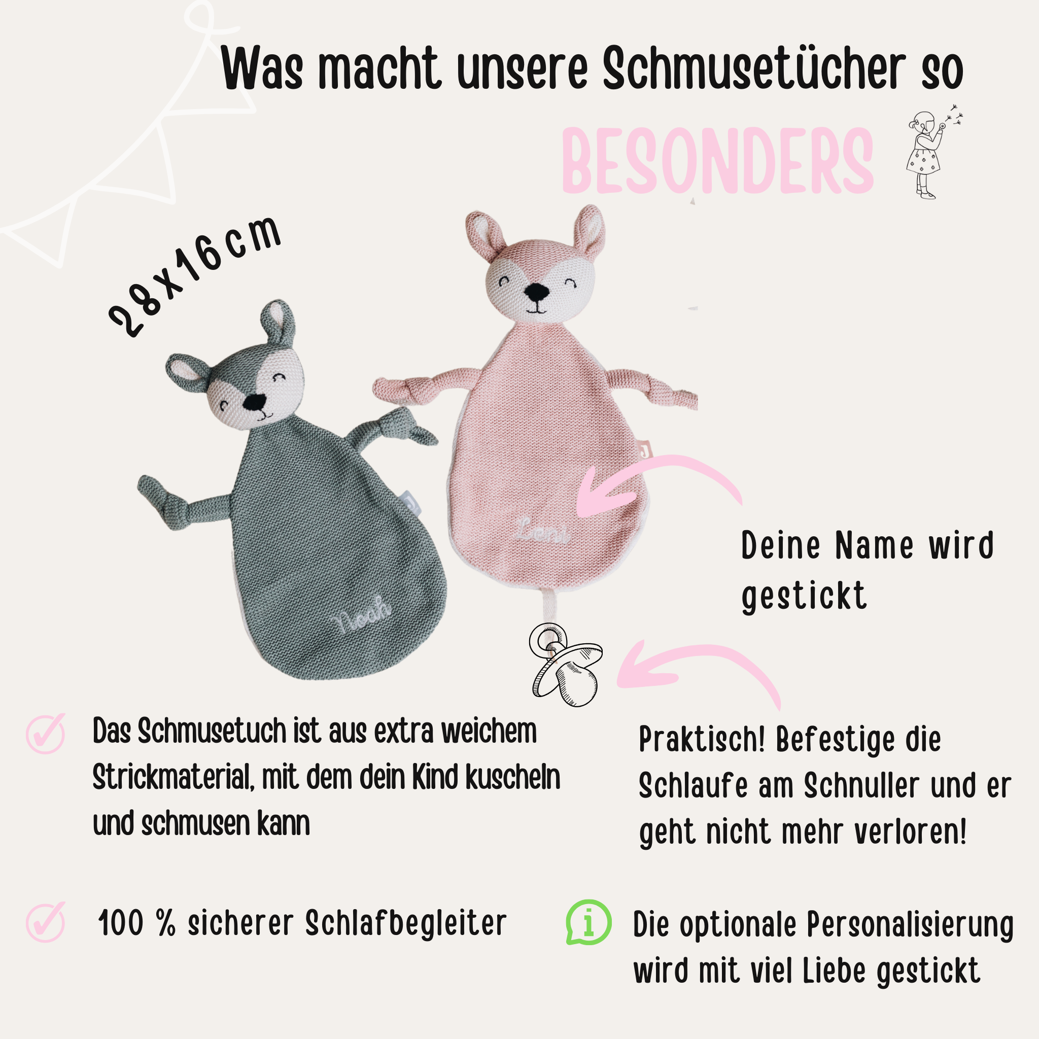 Schmusetuch Reh Jollein