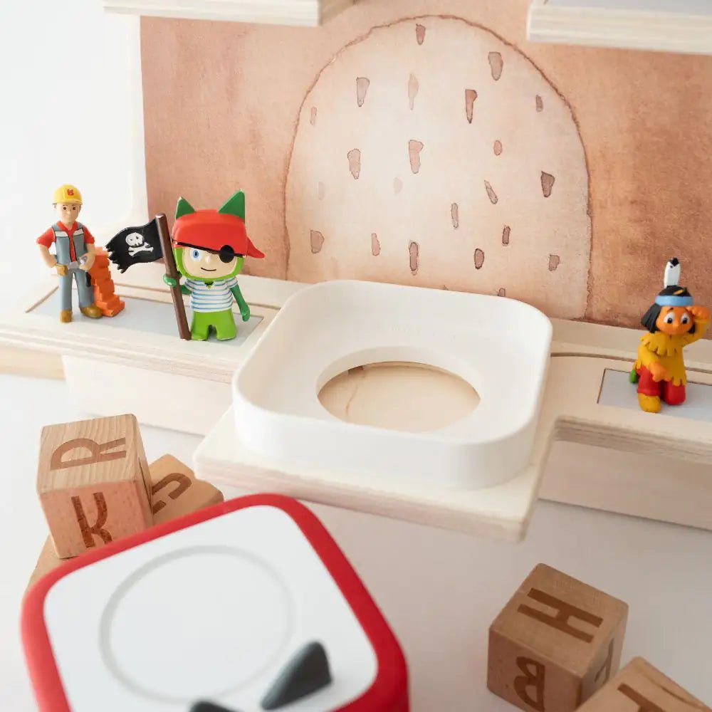 aufbewahrung für toniebox Adapter-Set für Toniebox 2 – Kompatibel mit allen Regalen