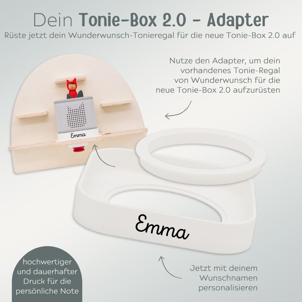 Adapter für Toniebox - Regal für Toniebox 2 - wunderwunsch