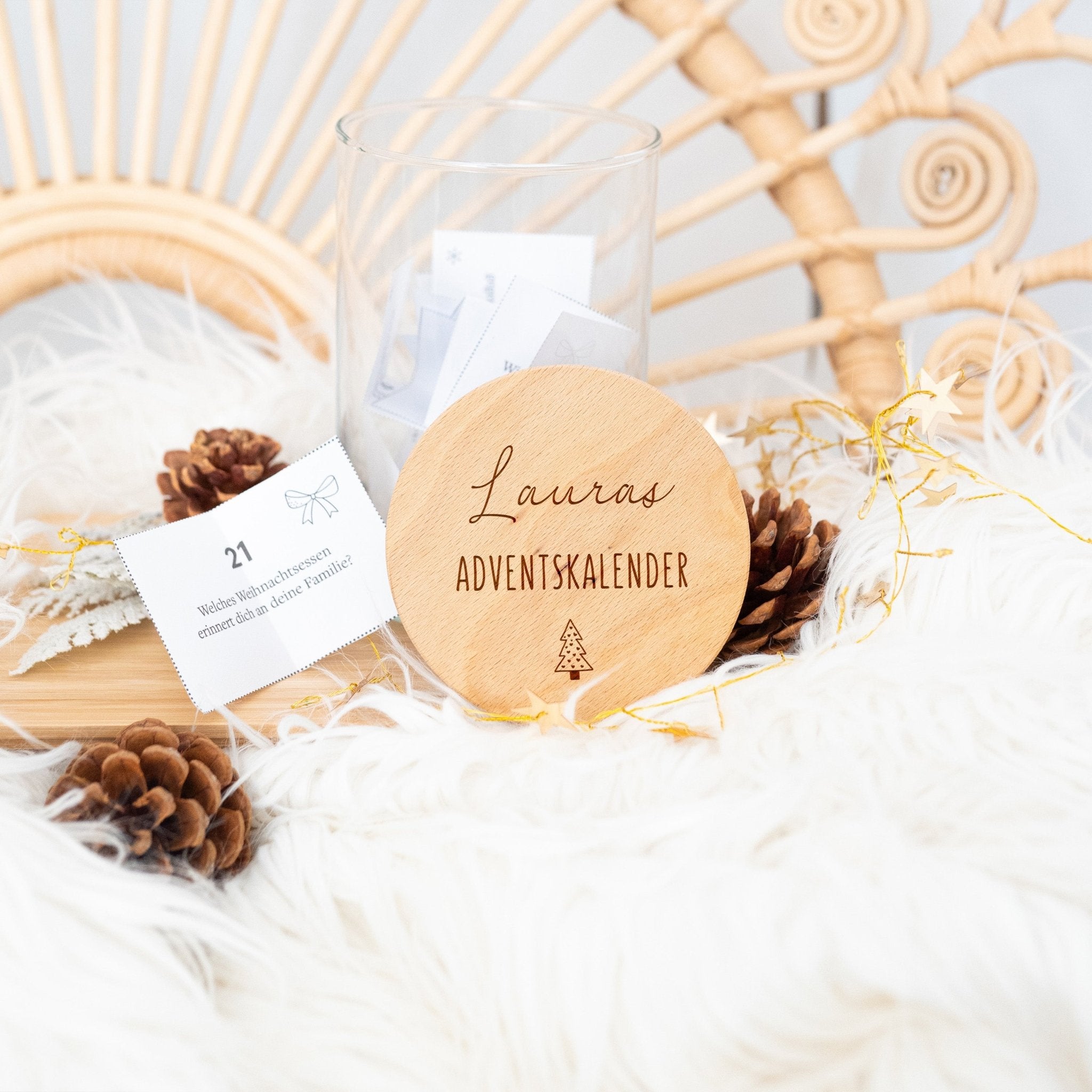 Adventskalender Aufbewahrungsglas personalisiert - wunderwunsch