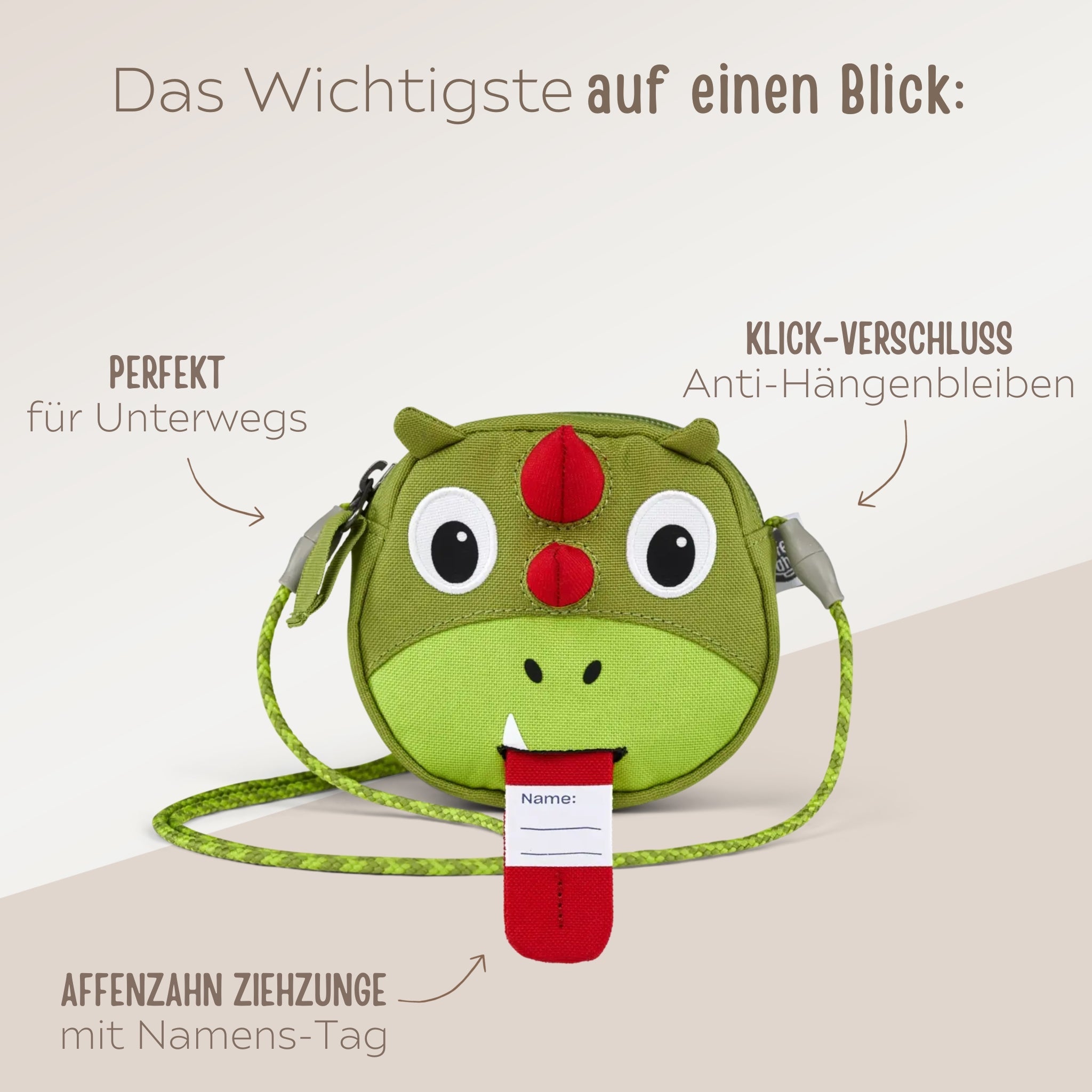 AFFENZAHN Kinderportemonnaie Tiere - wunderwunsch