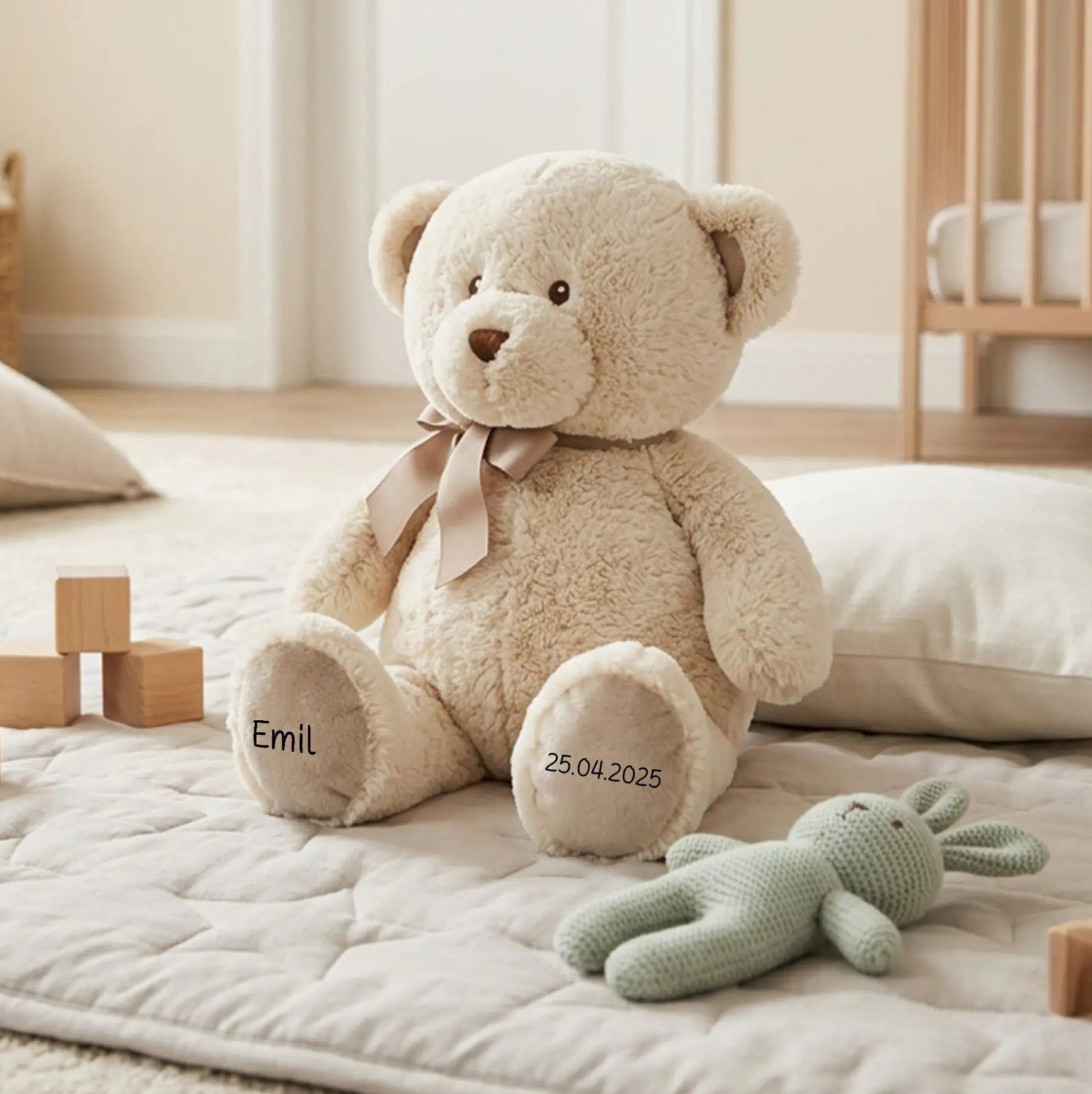 ARTESAVI Kuscheltier Teddybär personalisierbar - wunderwunsch
