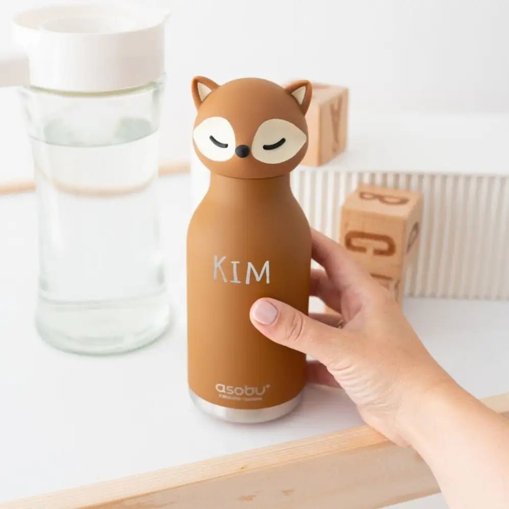 ASOBU Bestie Tier Trinkflasche personalisierbar - wunderwunsch