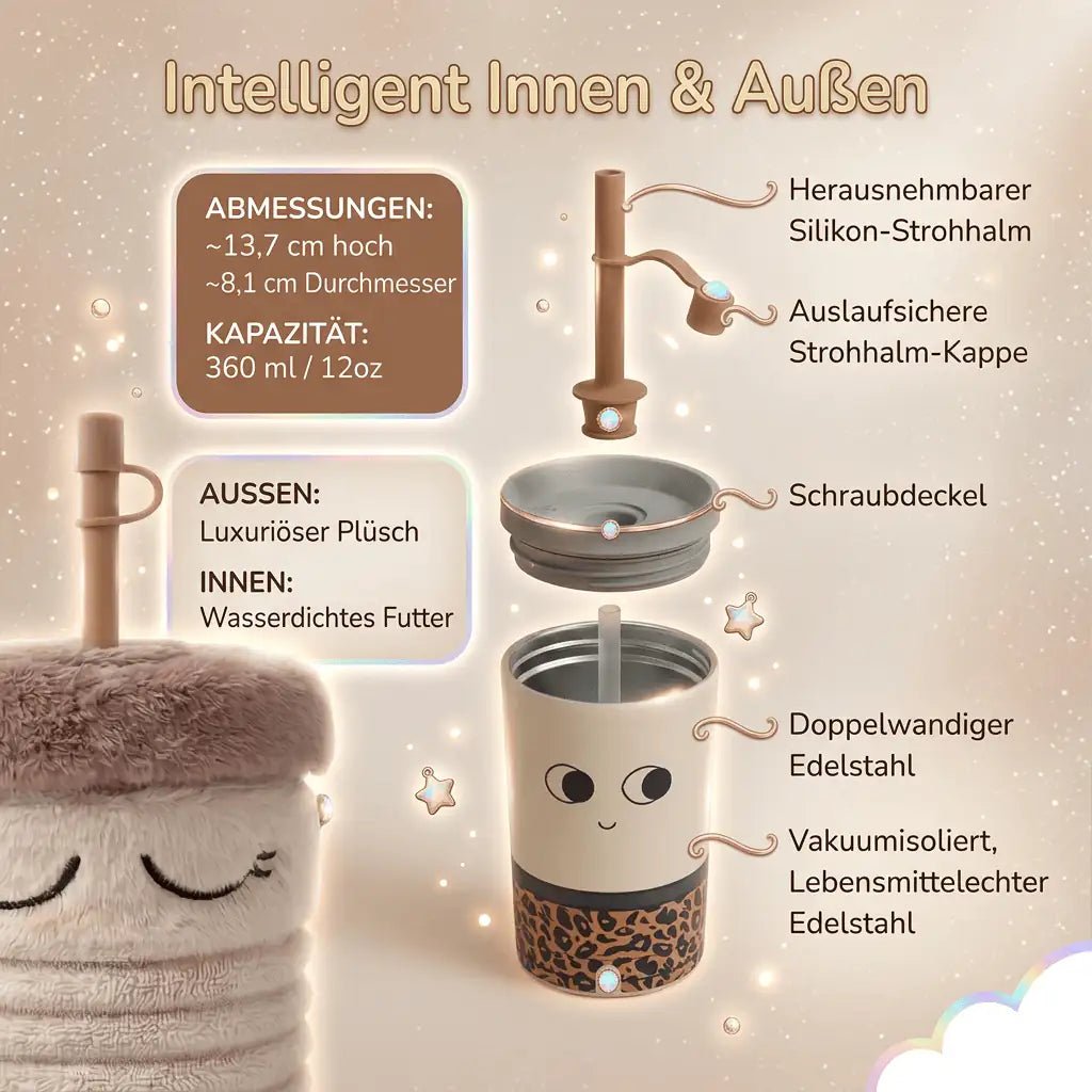 ASOBU Tumbler mit Plüsch personalisierbar - wunderwunsch