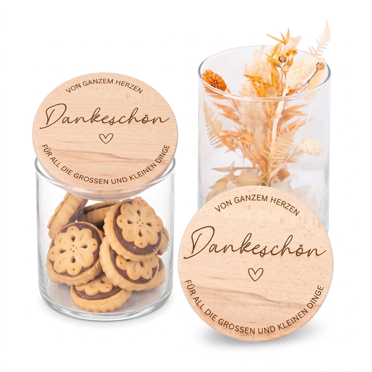Aufbewahrungsglas "Dankeschön von Herzen" - wunderwunsch