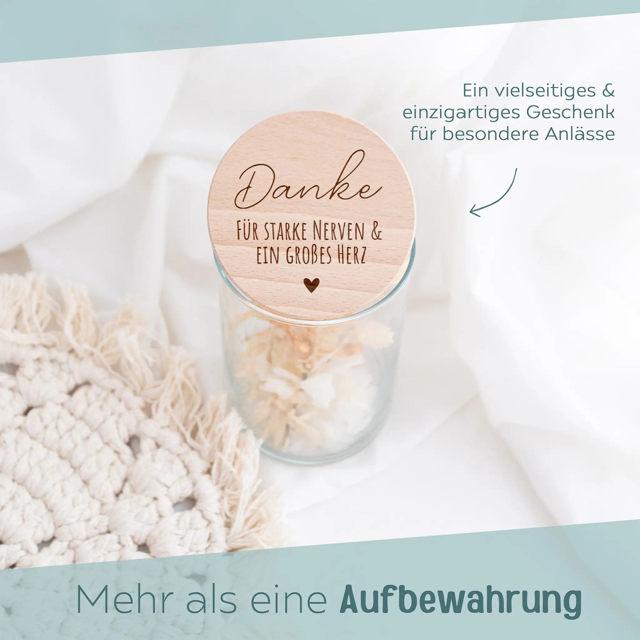 Aufbewahrungsglas "Für starke Nerven" - wunderwunsch