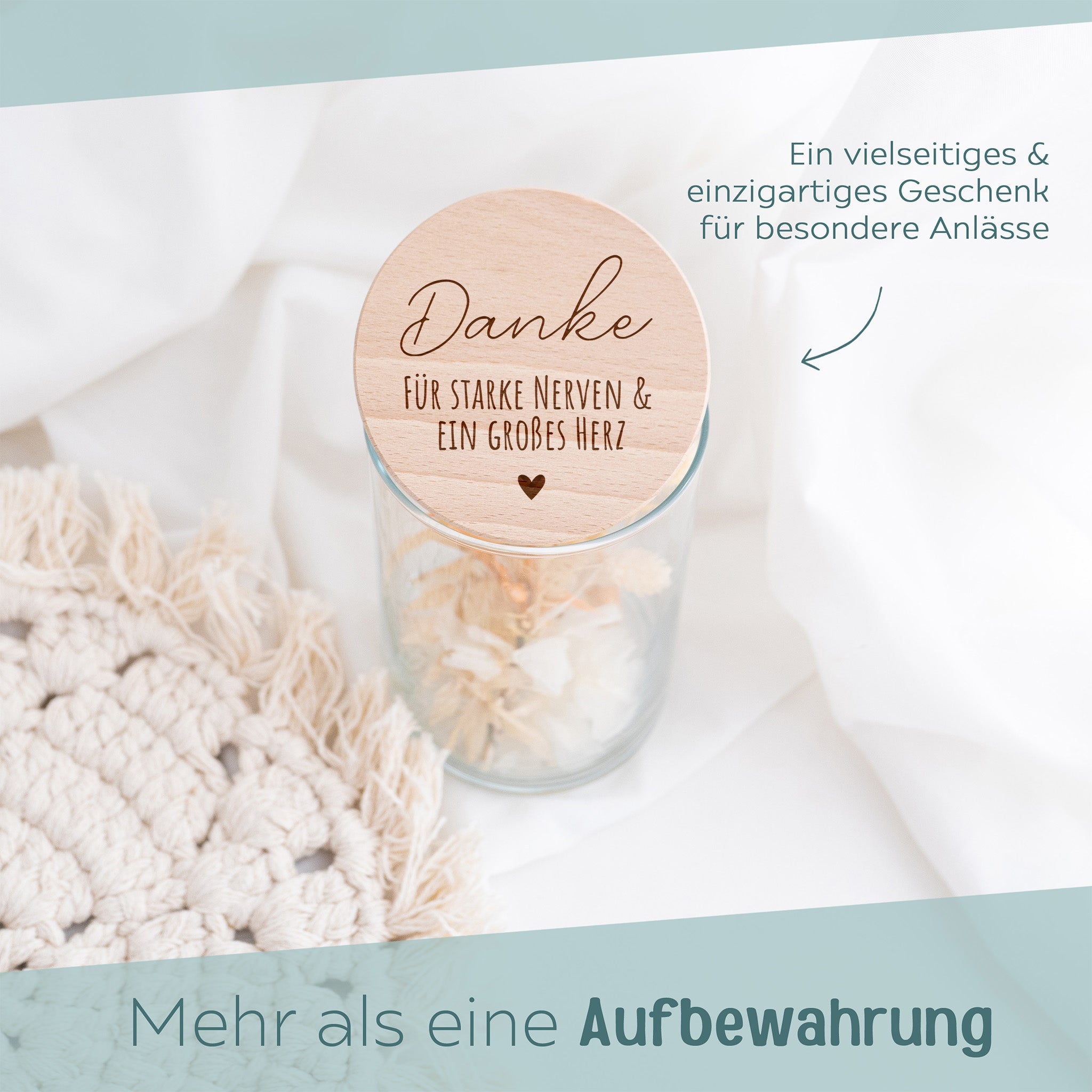 Aufbewahrungsglas "Für starke Nerven" - wunderwunsch