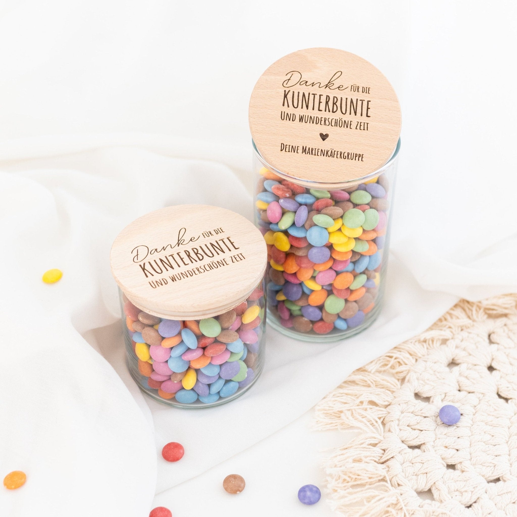 Aufbewahrungsglas "Kunterbunte Zeit" - wunderwunsch