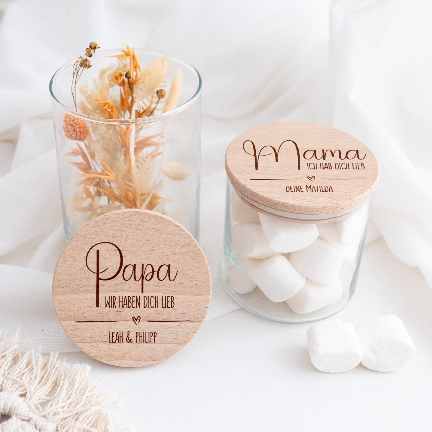 Aufbewahrungsglas "Mama/Papa" - wunderwunsch