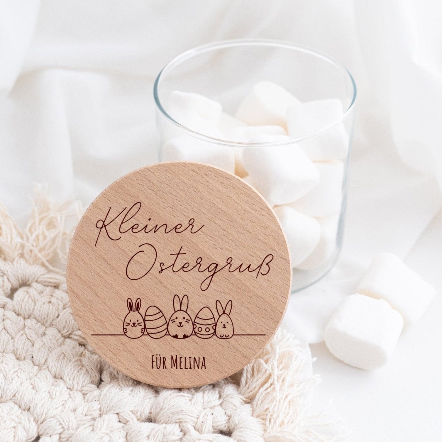 Aufbewahrungsglas "Ostereier nebeneinander" - wunderwunsch