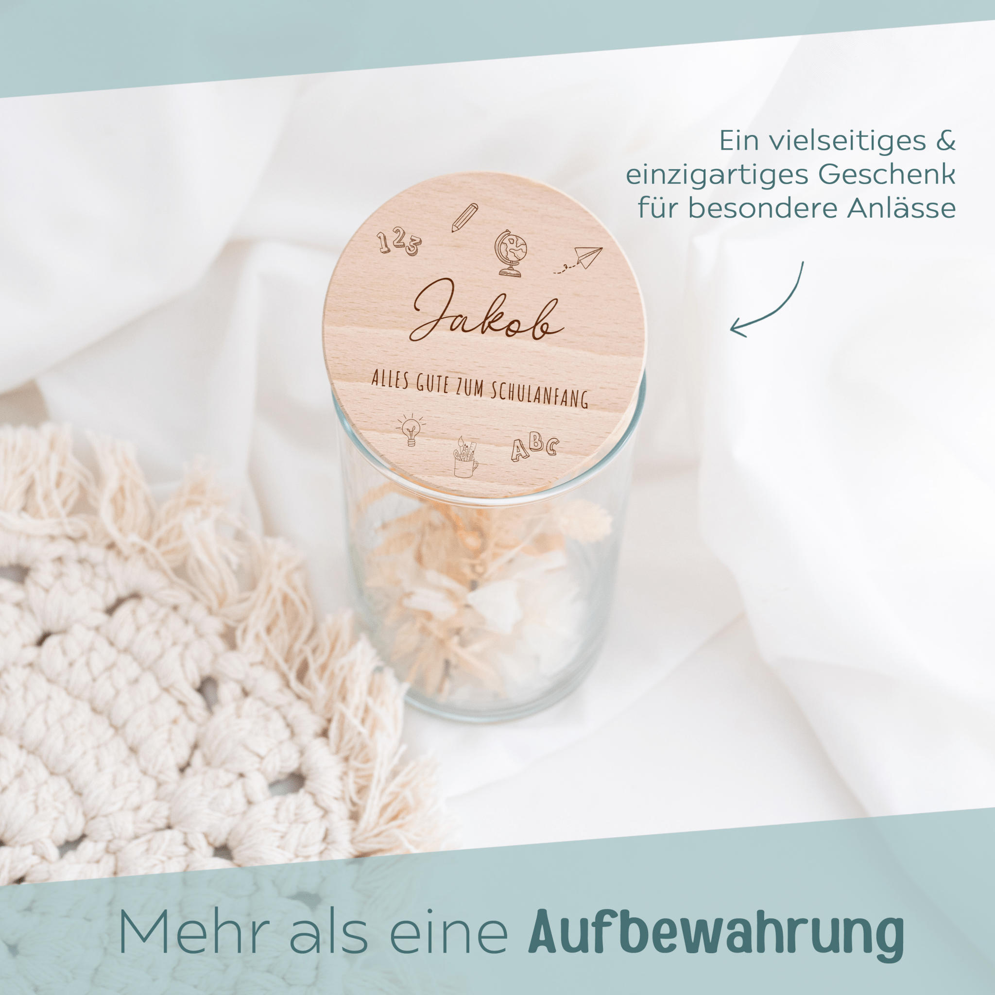 Aufbewahrungsglas "Schulanfang" - wunderwunsch