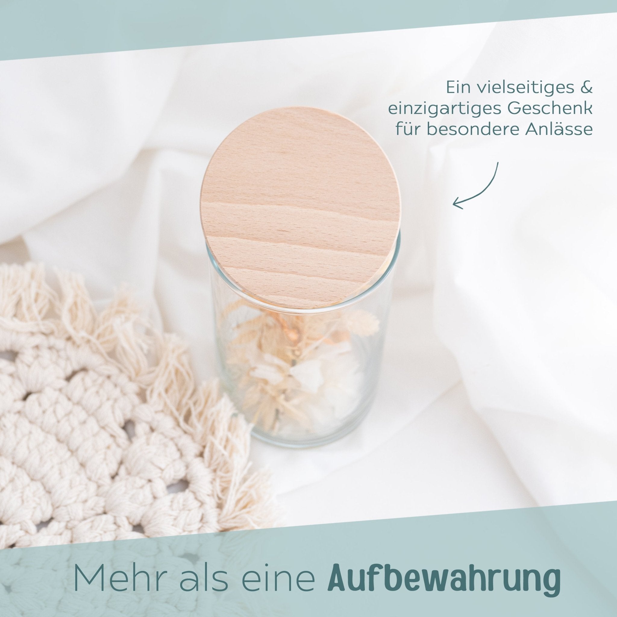 Aufbewahrungsglas "Taufe, Jugendweihe, Konfirmation" - wunderwunsch