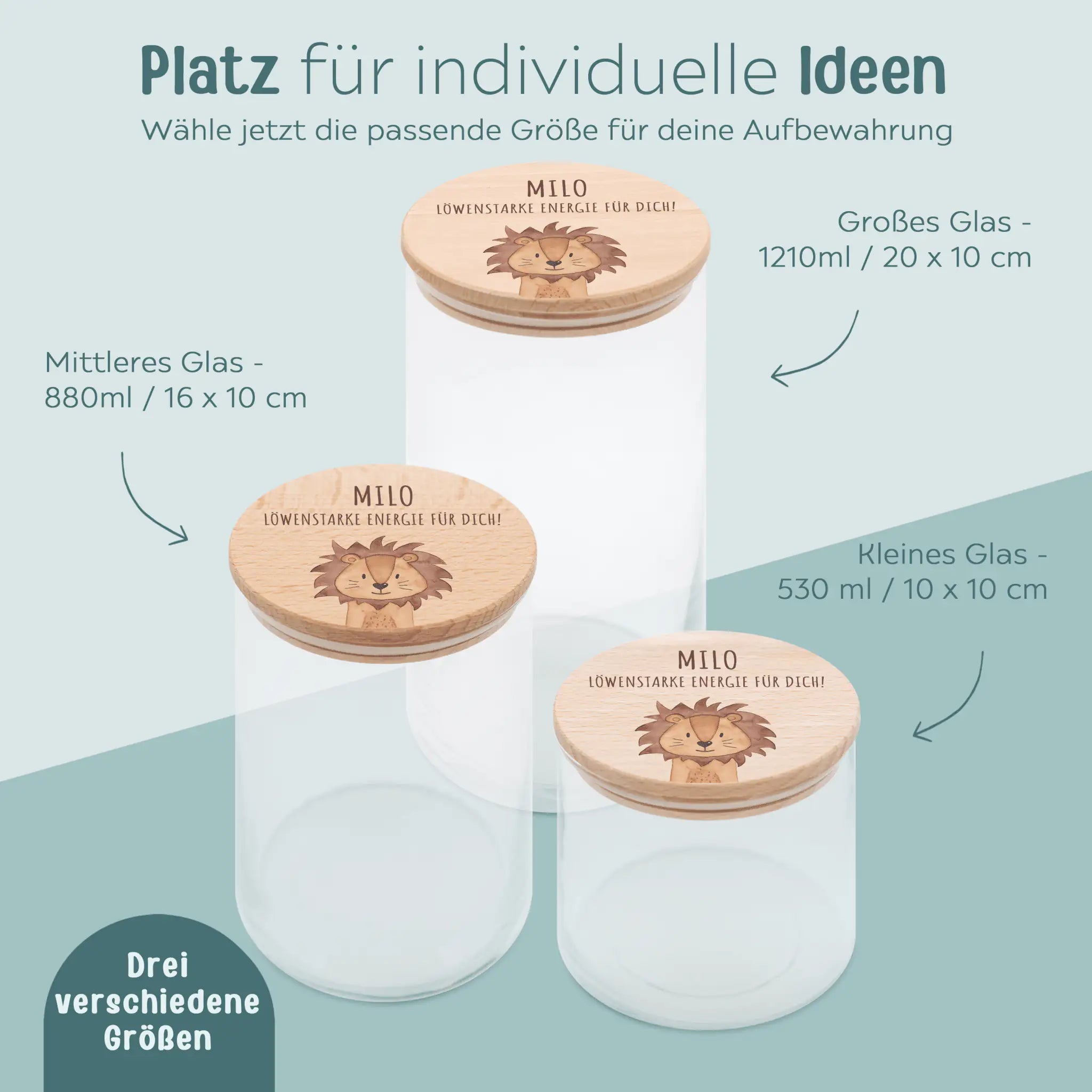 Aufbewahrungsglas "Tier" - wunderwunsch