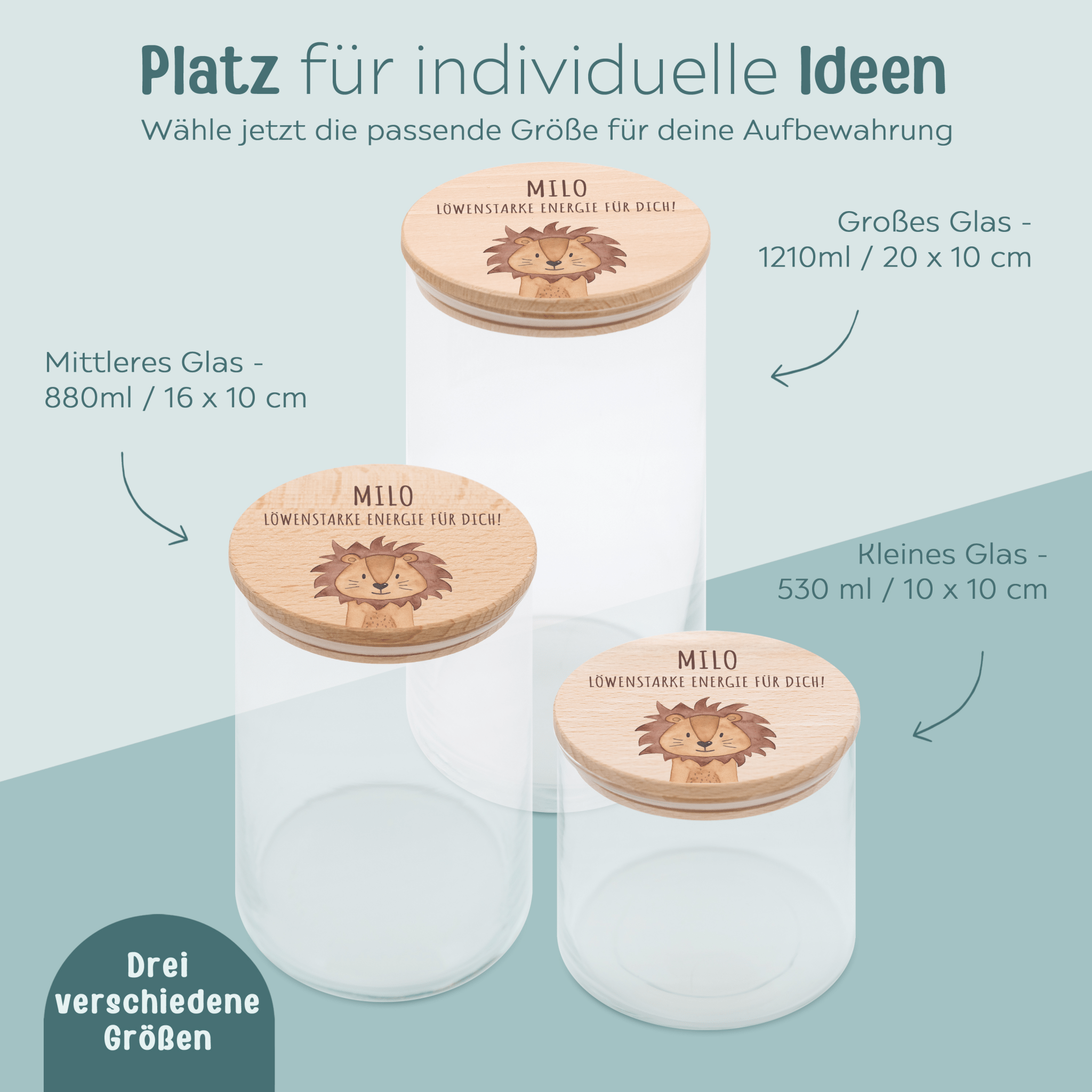Aufbewahrungsglas "Tier" - wunderwunsch