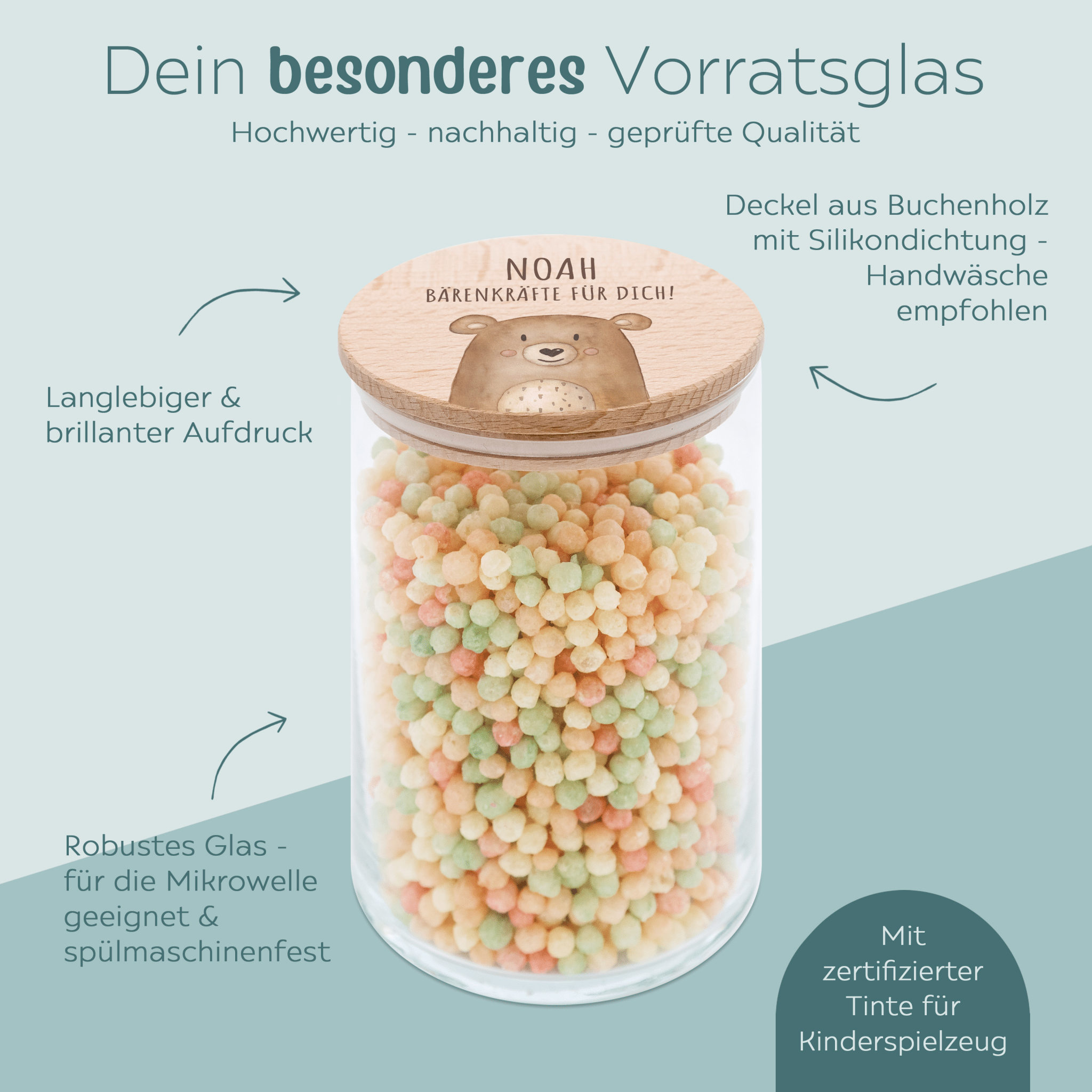 Aufbewahrungsglas "Tier" - wunderwunsch