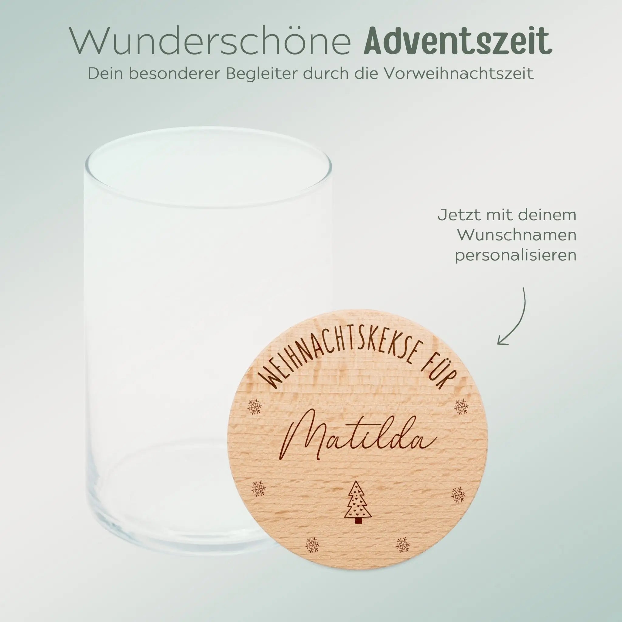 Aufbewahrungsglas "Weihnachtskekse" - wunderwunsch