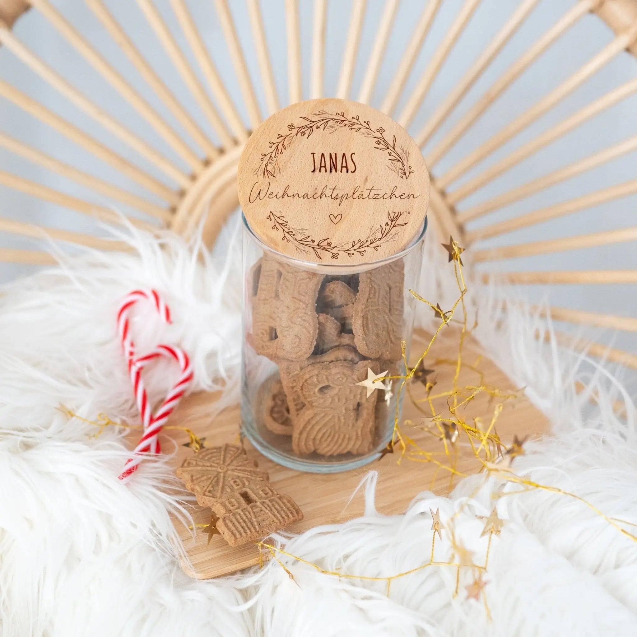 Aufbewahrungsglas "Weihnachtsplätzchen" - wunderwunsch