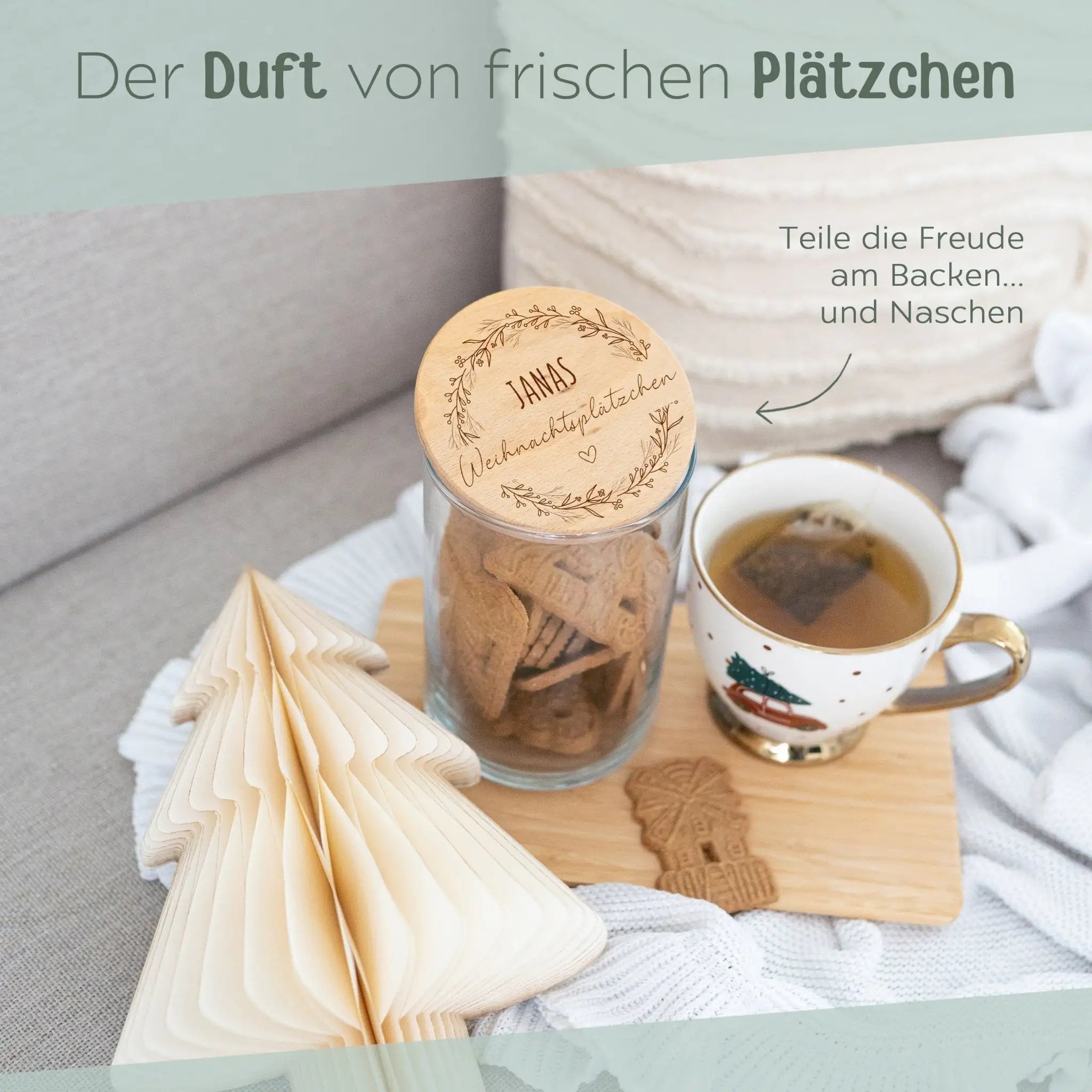 Aufbewahrungsglas "Weihnachtsplätzchen" - wunderwunsch