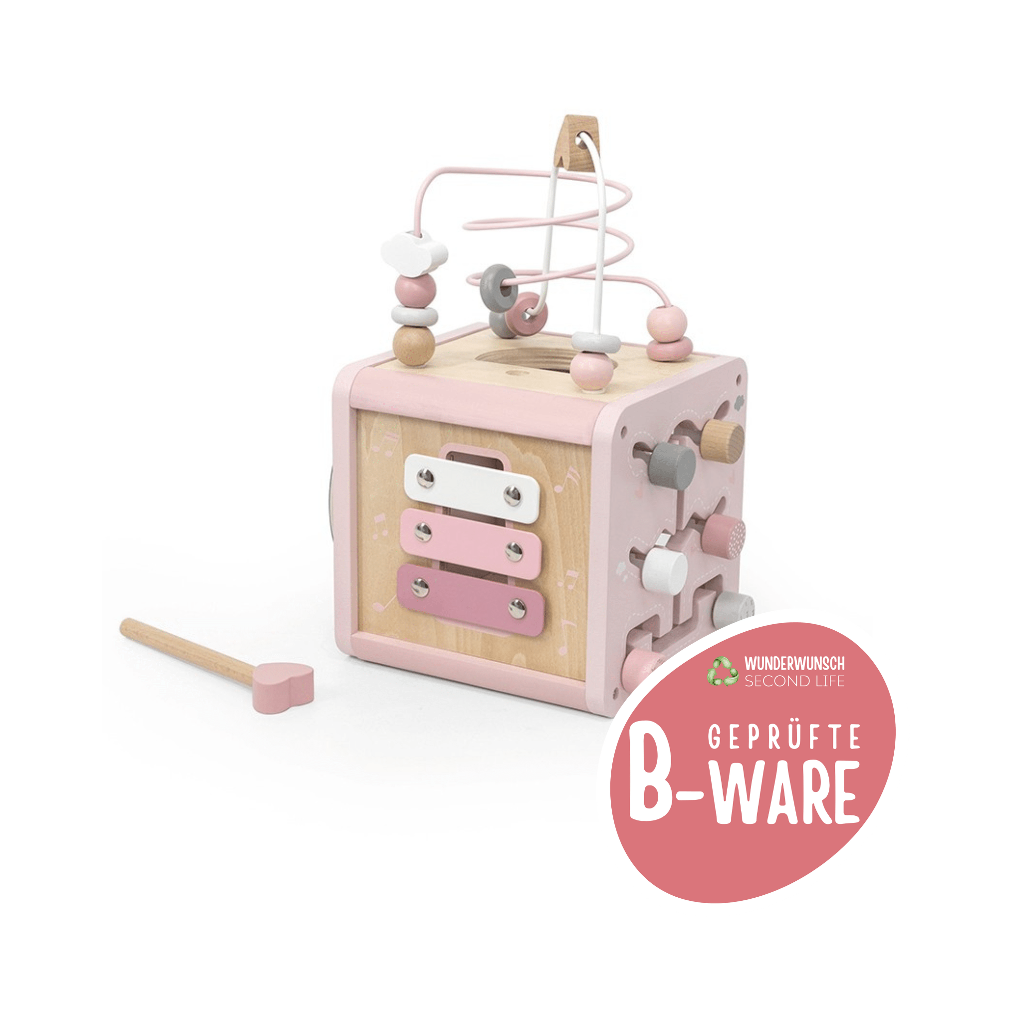 B - WARE LABEL LABEL Motorikwürfel Formen - rosa - wunderwunsch