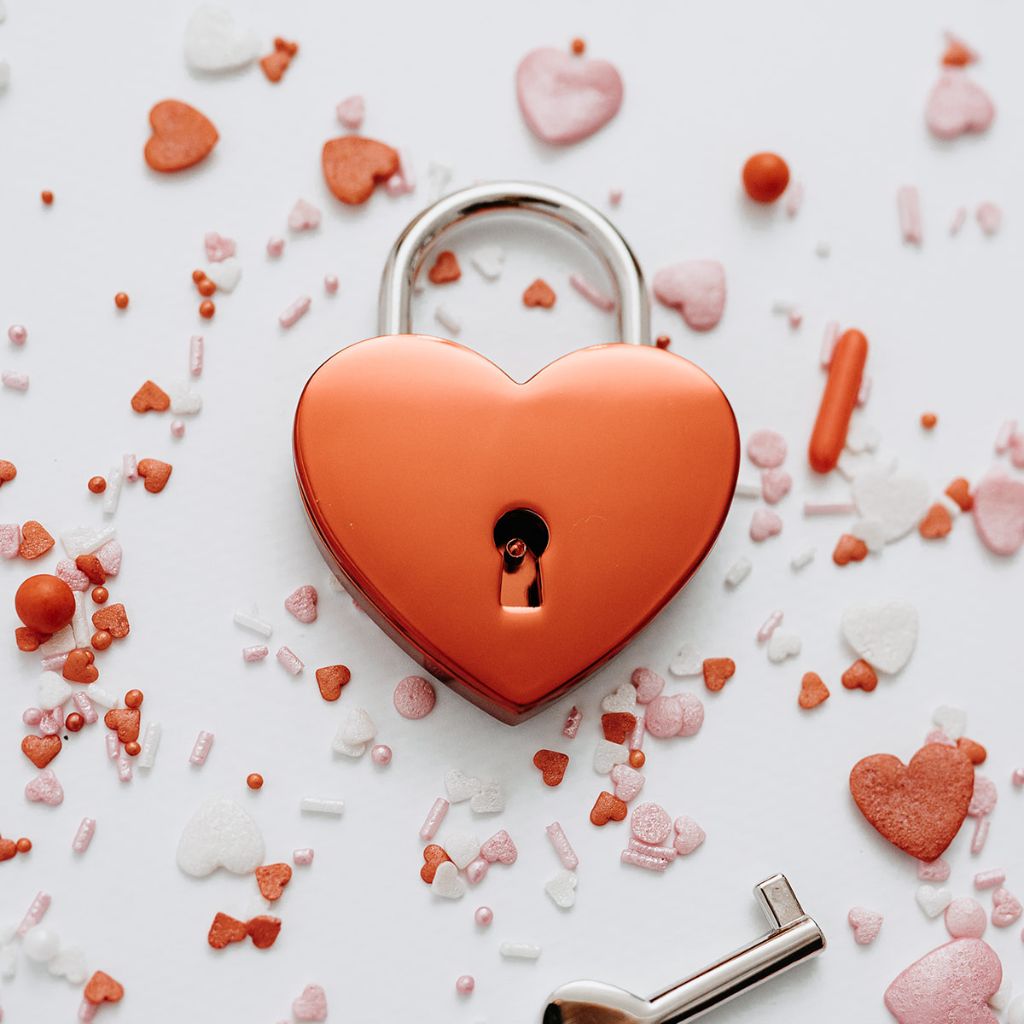 B - WARE Liebesschloss rot - matt - wunderwunsch