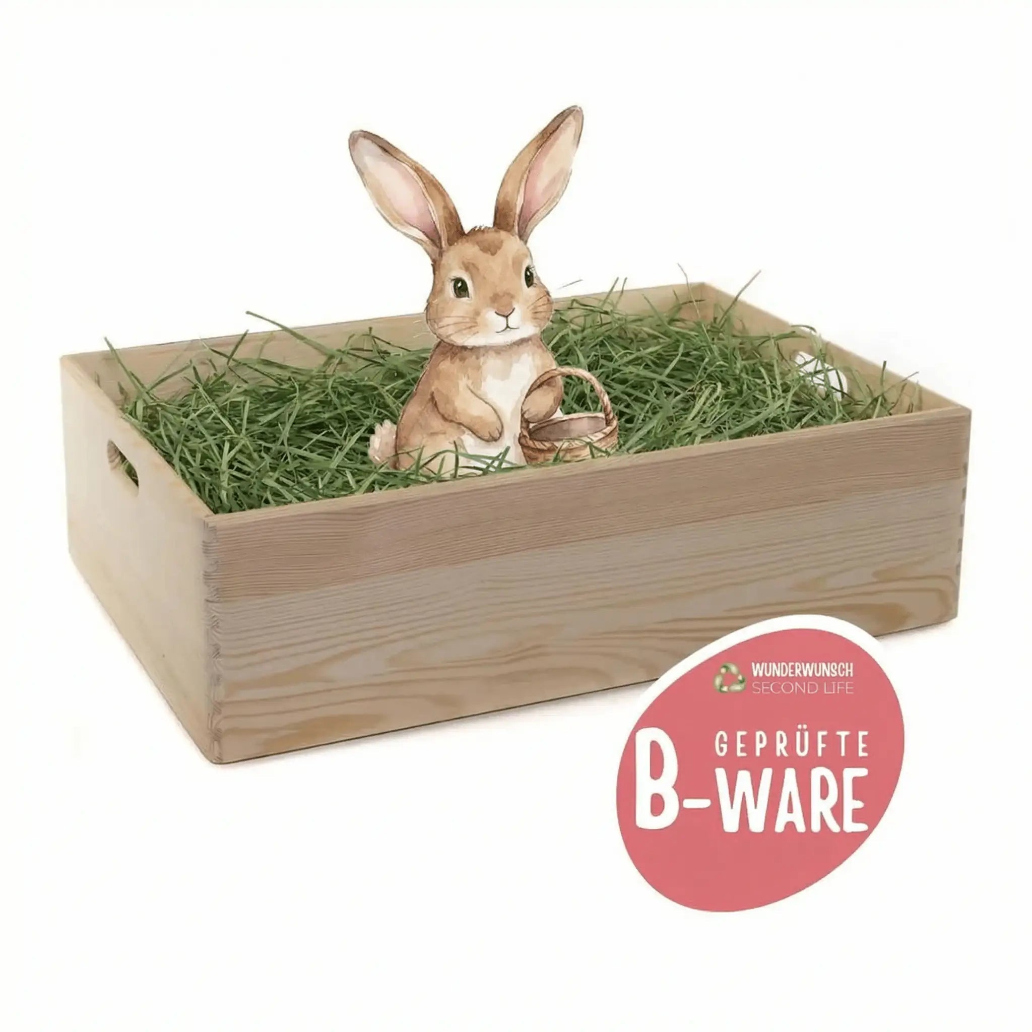 B - WARE Osterkiste mit Ostergras - wunderwunsch