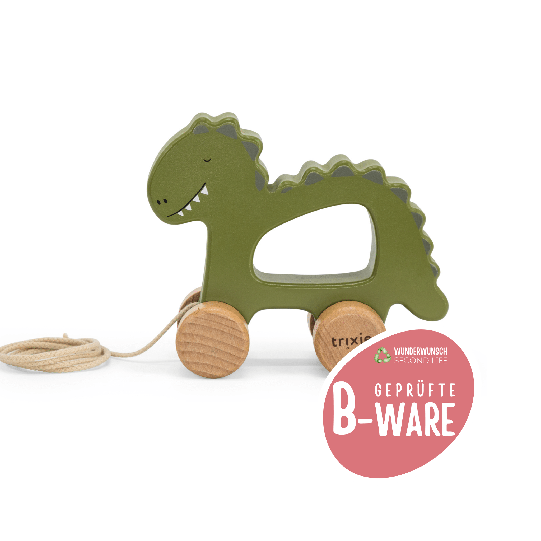 B - WARE TRIXIE Nachziehtier Holz - Dino - wunderwunsch