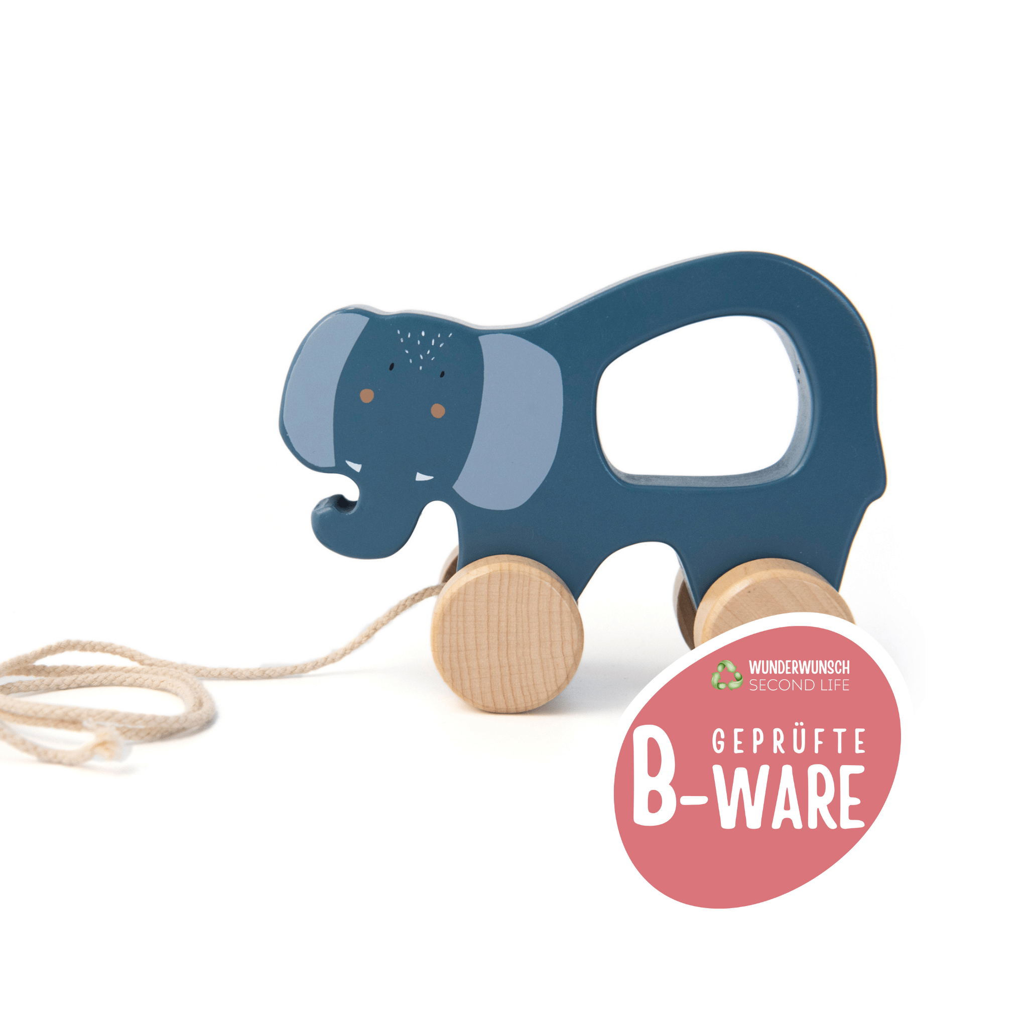 B - WARE TRIXIE Nachziehtier Holz - Elefant - wunderwunsch