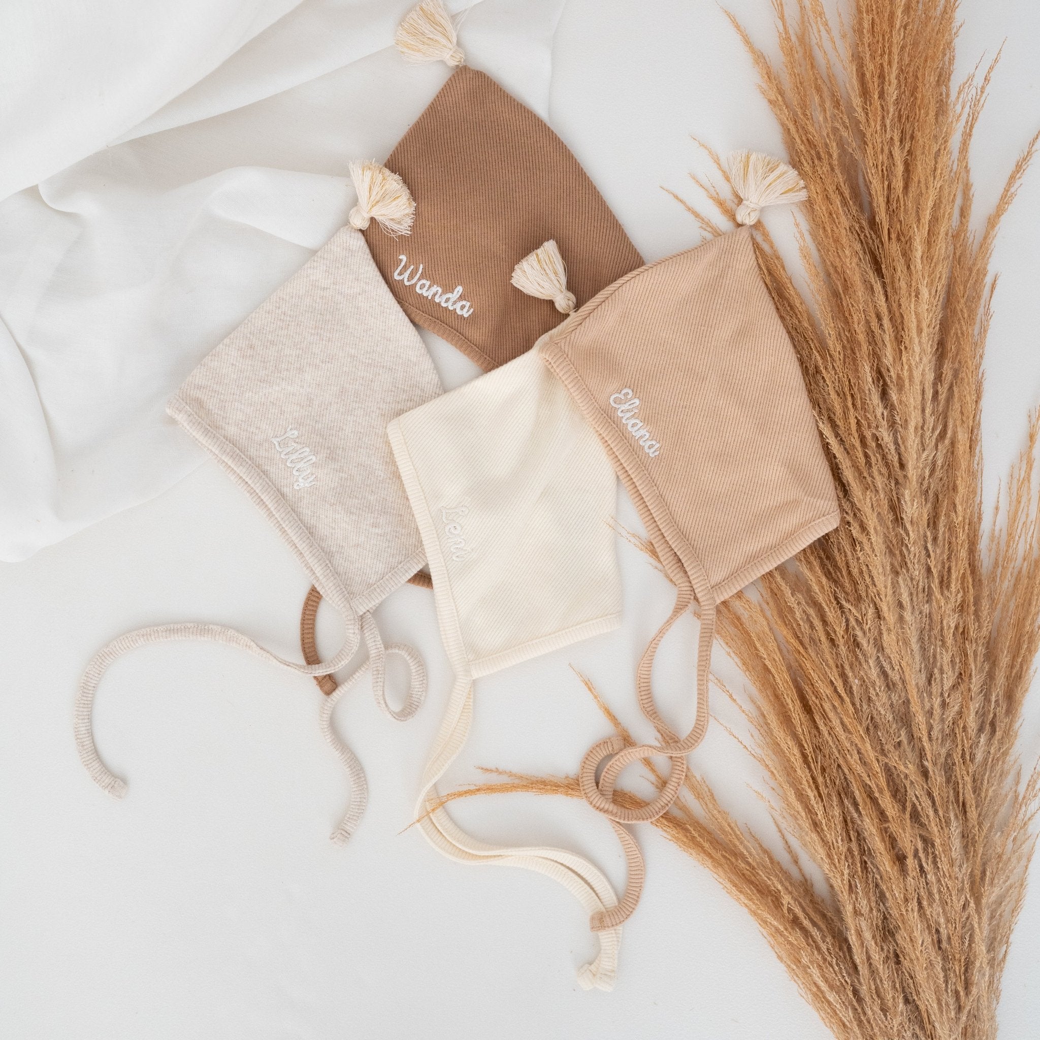 BABY BELLO Zipfelmütze - in hellbraun, beige, dunkelbraun & creme - wunderwunsch