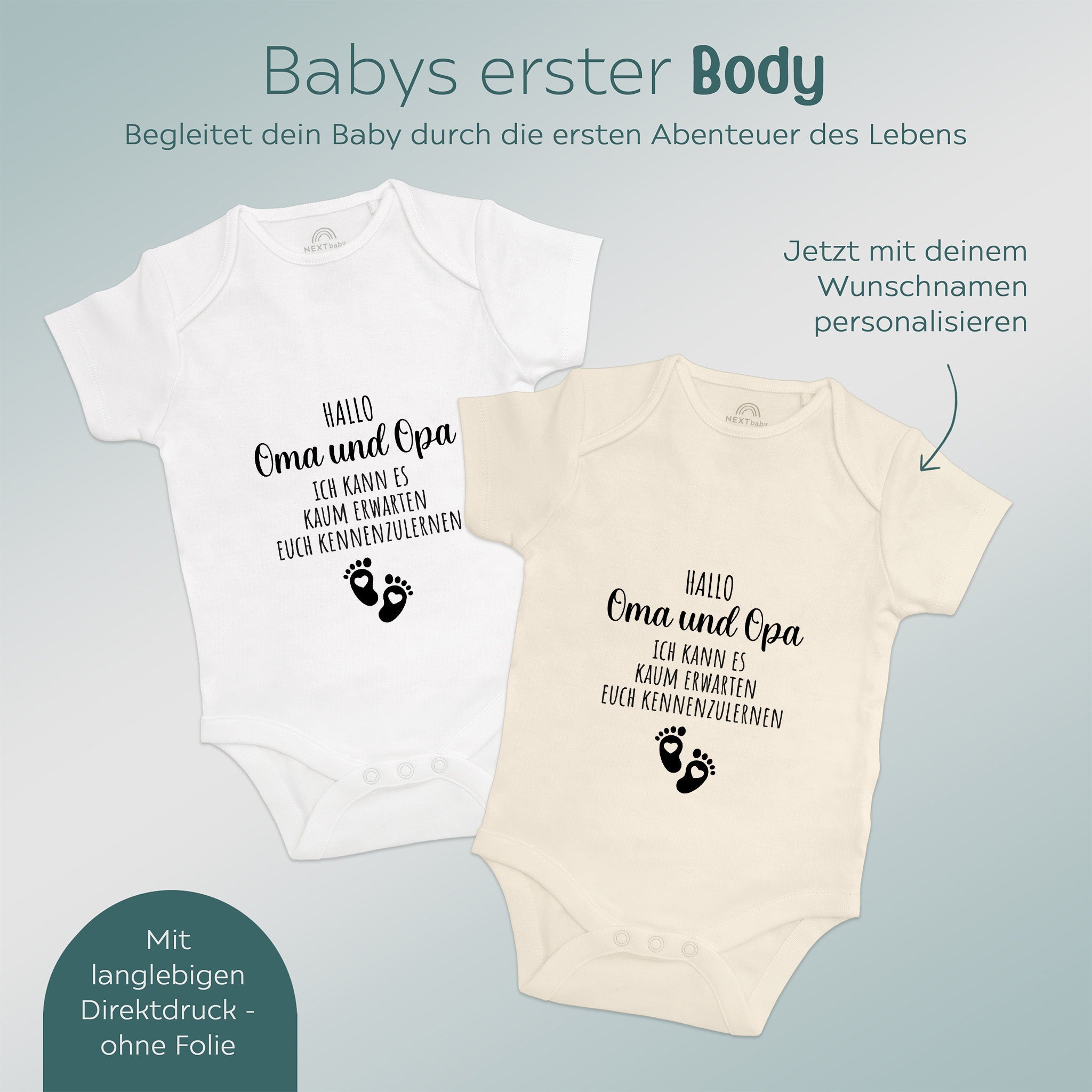 Baby Body "Hallo Oma und Opa" - wunderwunsch