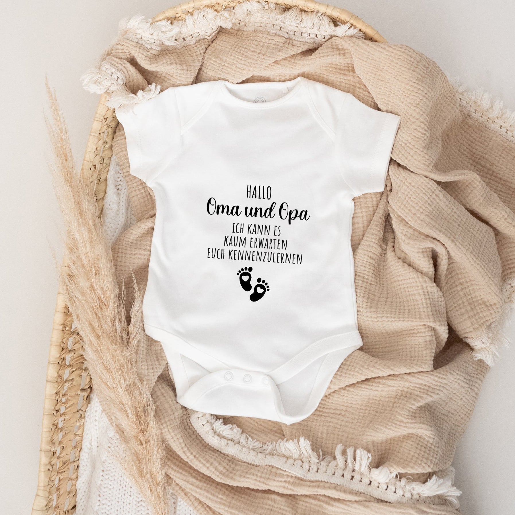 Baby Body "Hallo Oma und Opa" - wunderwunsch