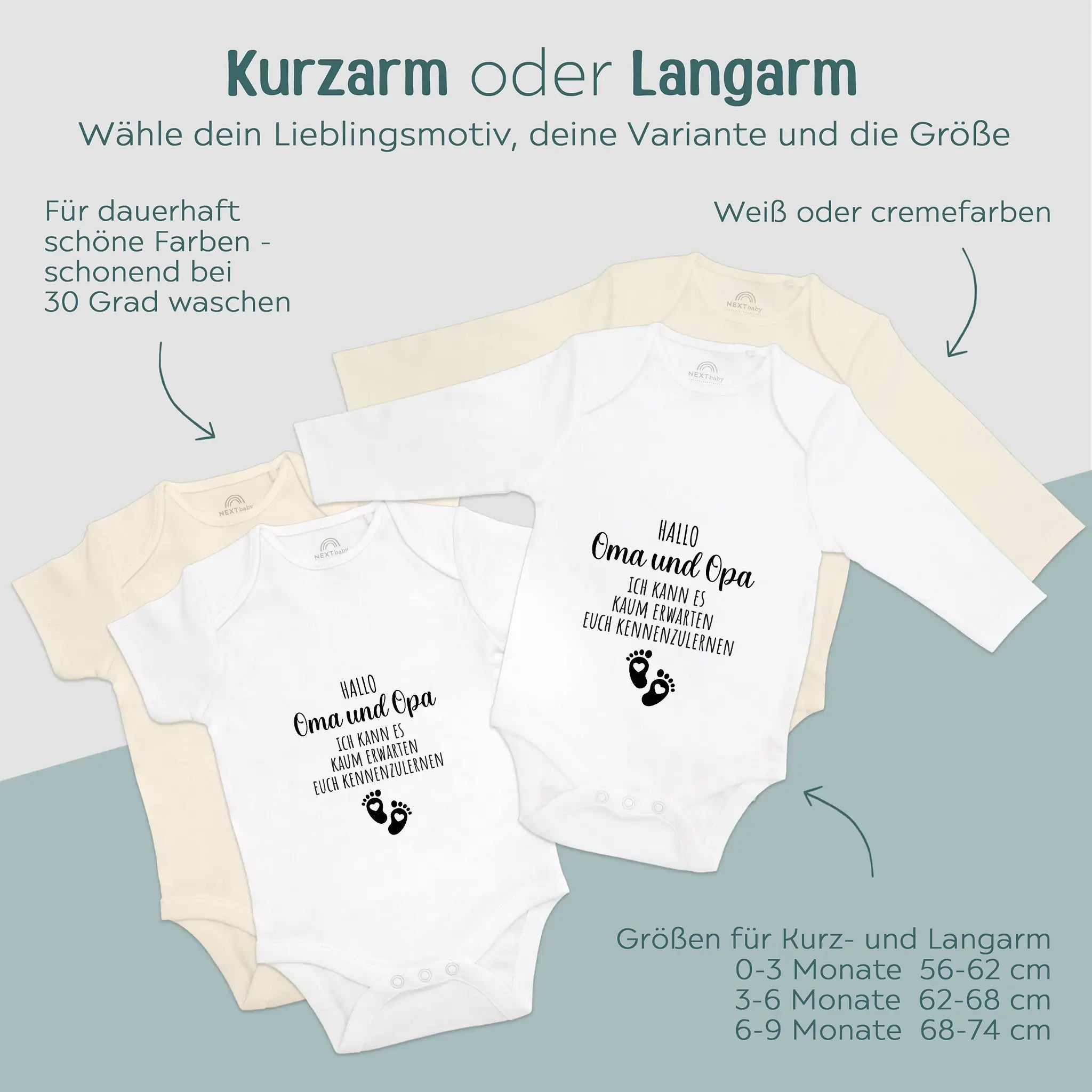Baby Body "Hallo Oma und Opa" - wunderwunsch