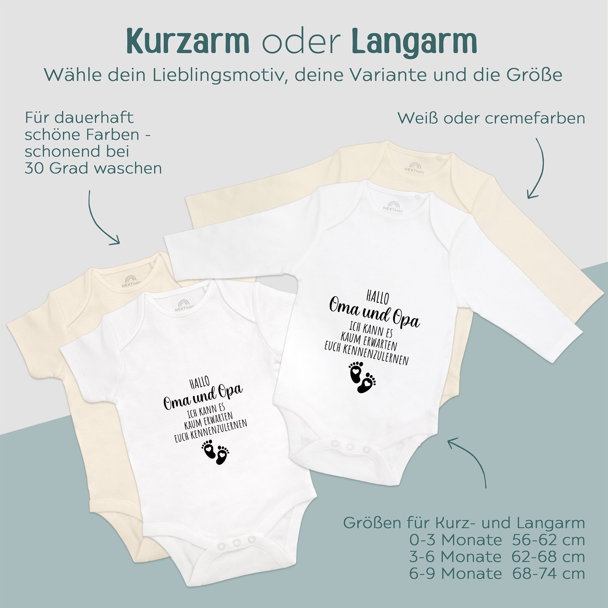 Baby Body "Hallo Oma und Opa" - wunderwunsch