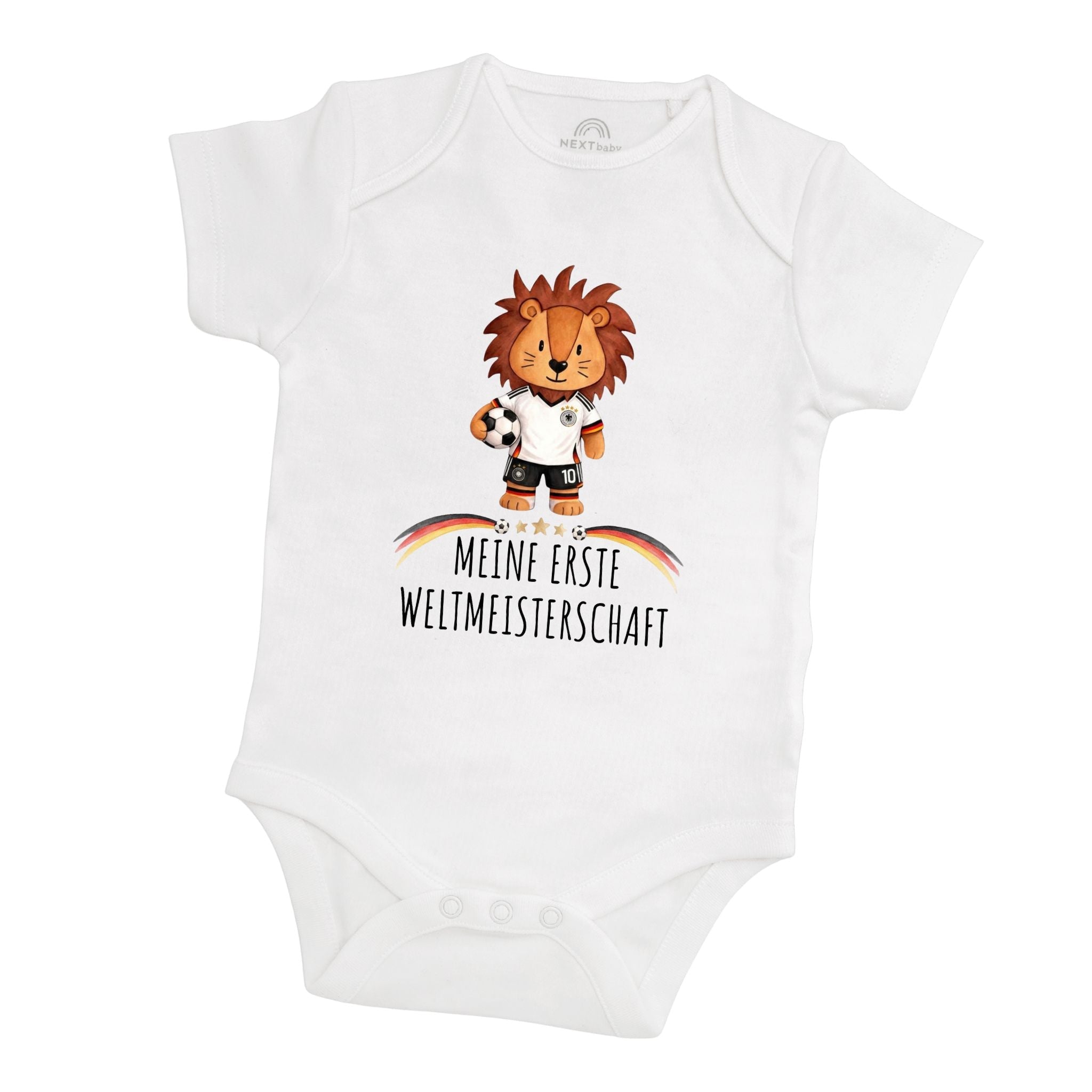 Baby Body "Meine erste Weltmeisterschaft" Fußball Löwe - wunderwunsch