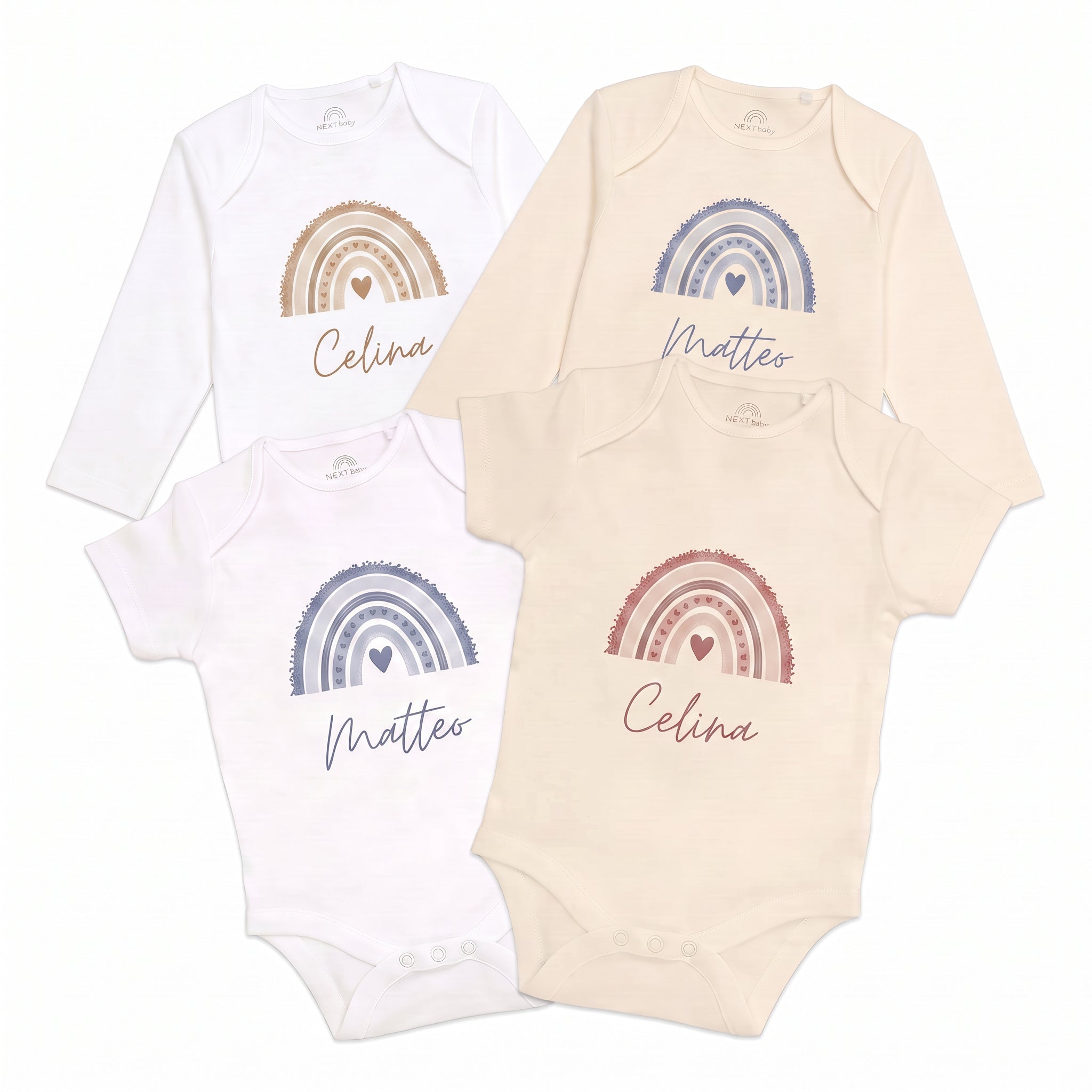 Baby Body "Regenbogen" personalisiert - wunderwunsch