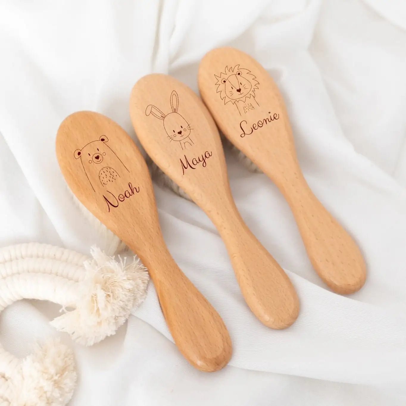 Babyhaarbürste personalisiert - Tier - wunderwunsch