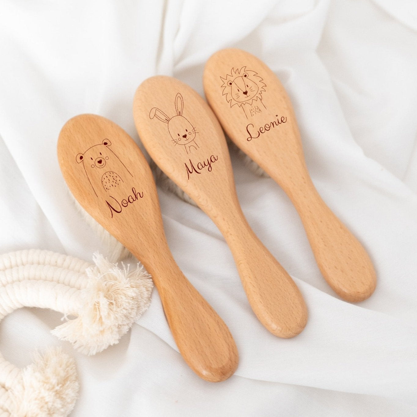 Babyhaarbürste personalisiert - Tier - wunderwunsch