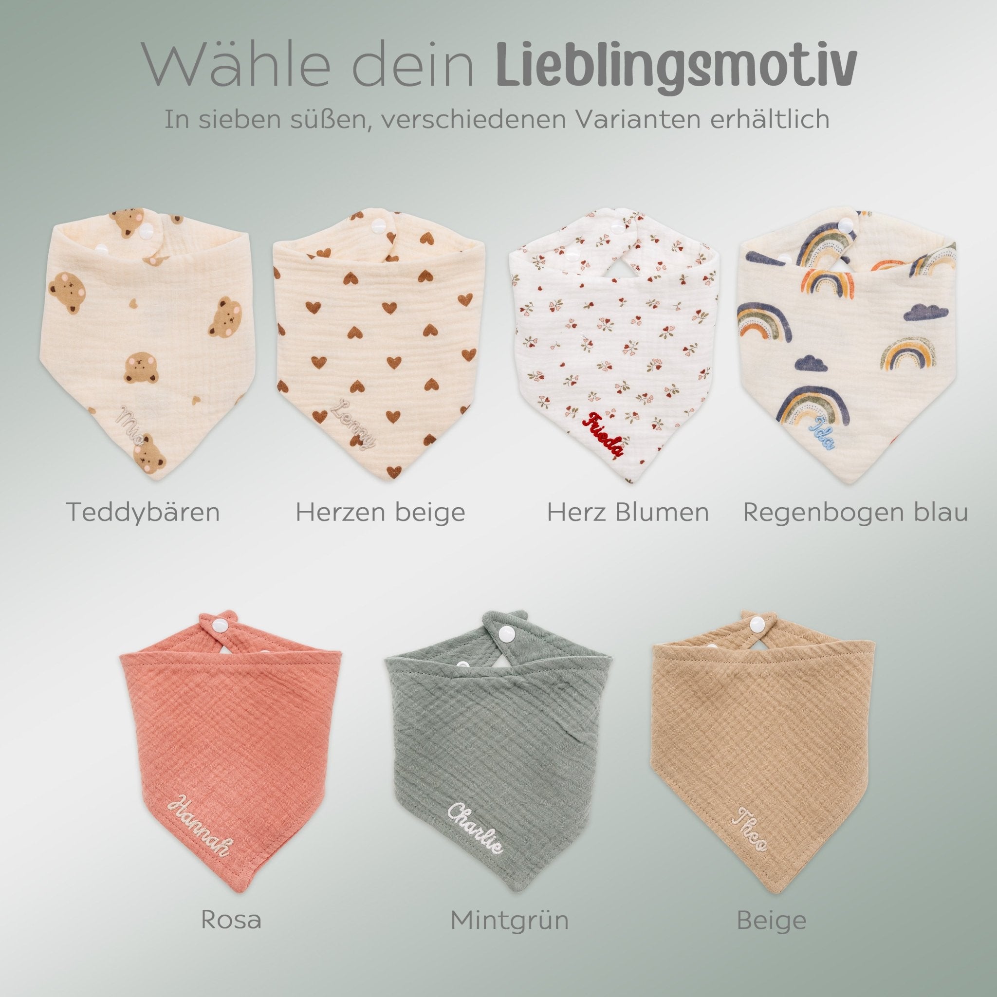 Baby/Kinder Halstuch personalisiert - wunderwunsch