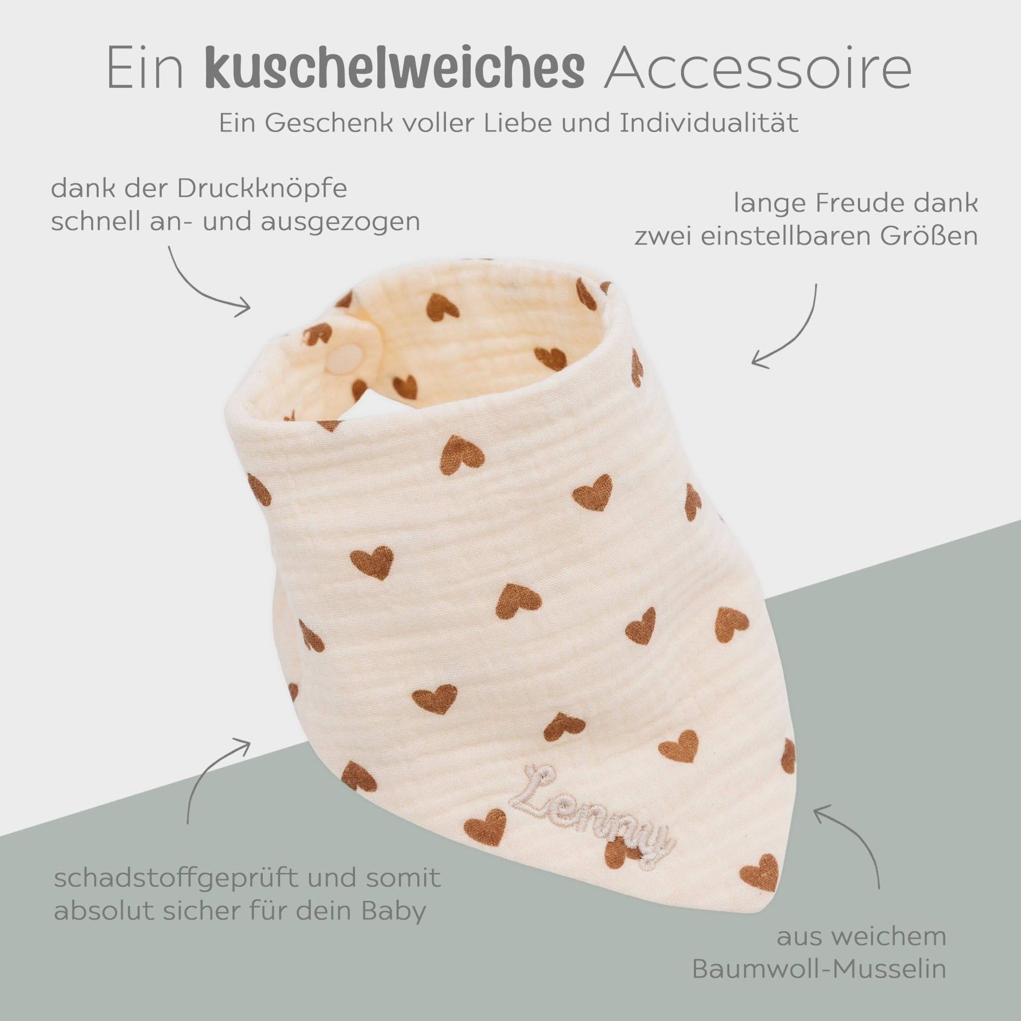 Baby/Kinder Halstuch personalisiert - wunderwunsch