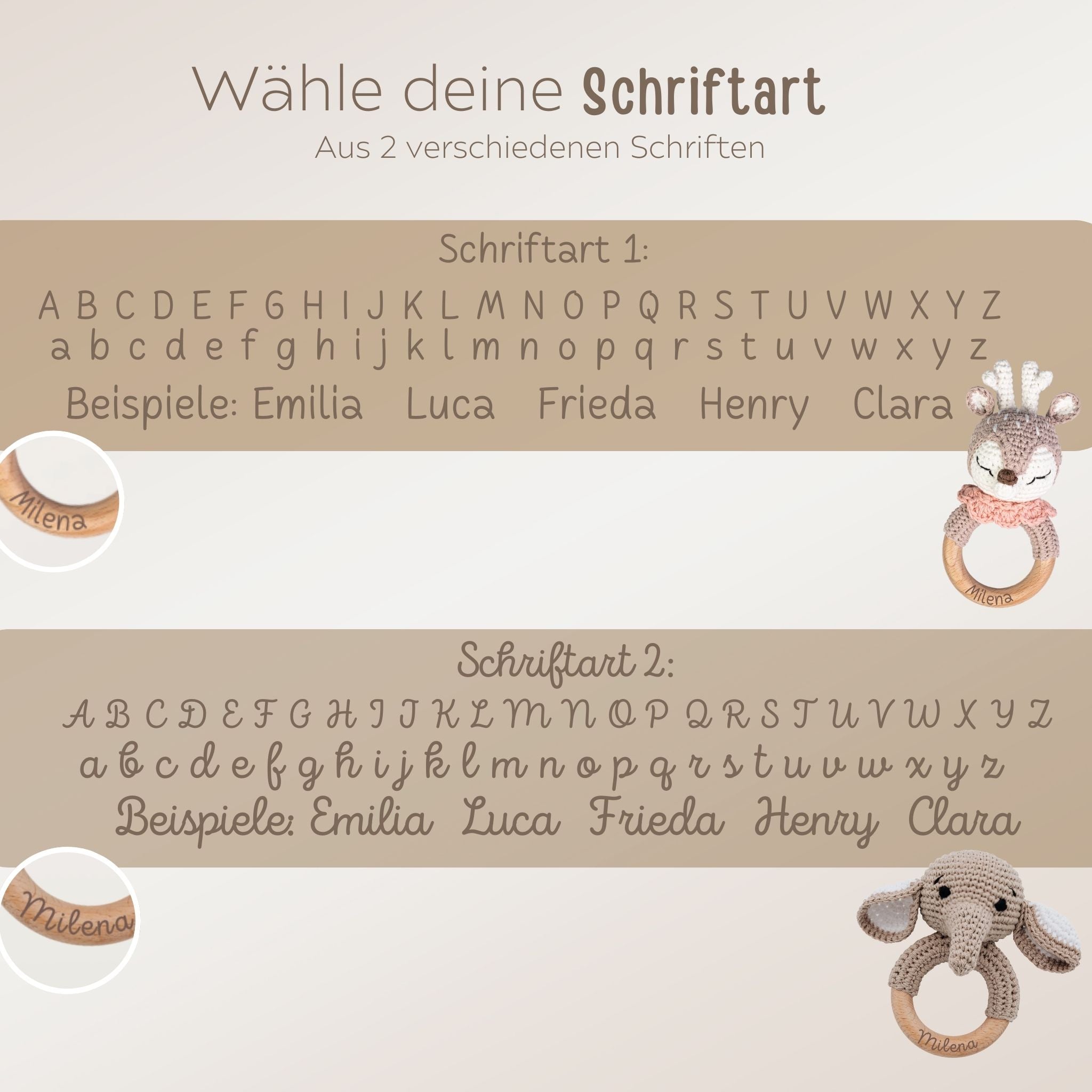Babyrassel personalisiert - Eure Lieblinge - wunderwunsch