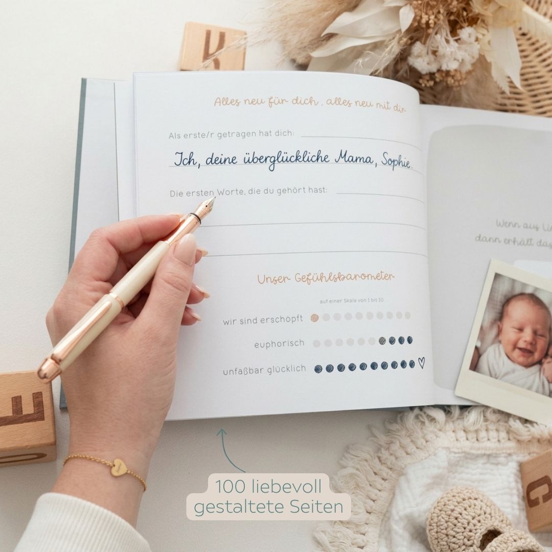 Babytagebuch „Mein erstes Lebensjahr“ personalisierbar - wunderwunsch